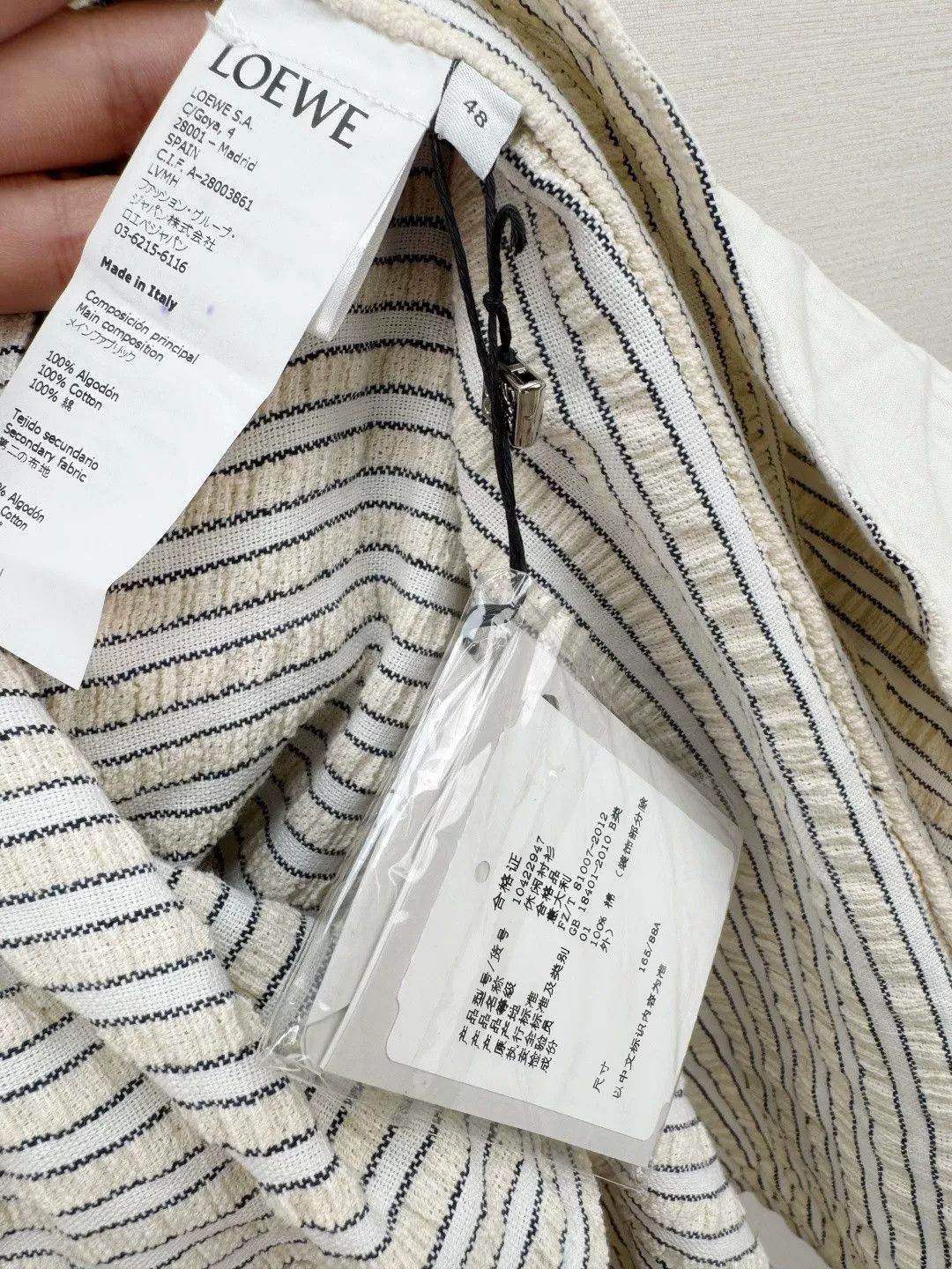 Loewe Loewe Striped Leather Patchwork Shirt Size US M / EU 48-50 / 2 - 9 Thumbnail