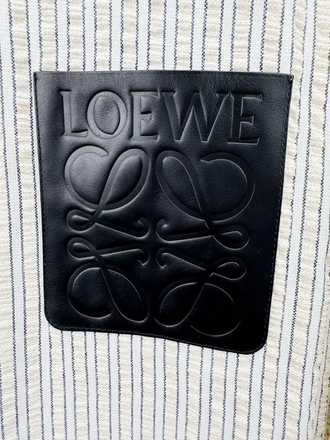 Loewe Loewe Striped Leather Patchwork Shirt Size US M / EU 48-50 / 2 - 7 Thumbnail
