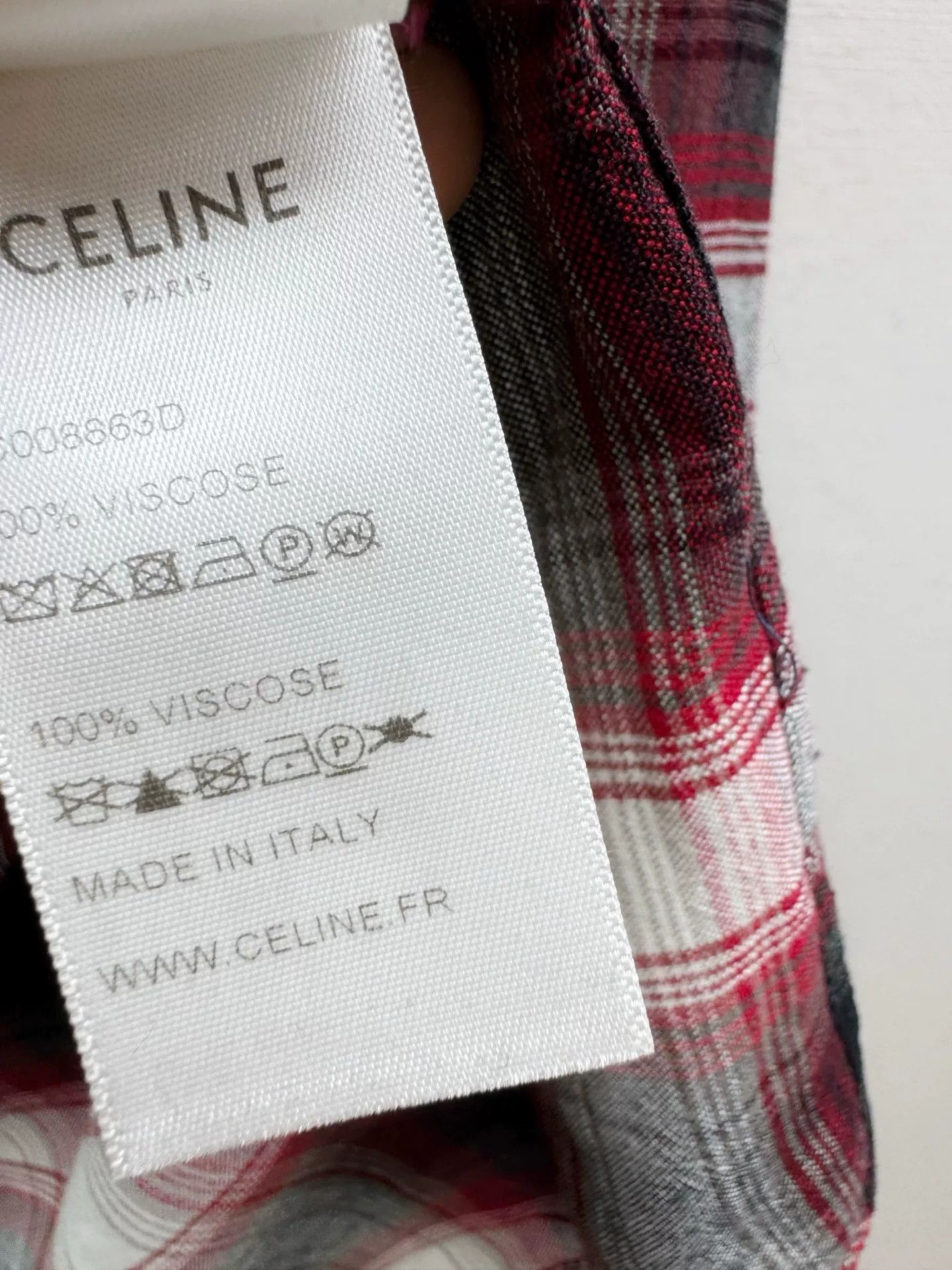 Celine Celine Plaid Shirt Size XXS / US 00 / IT 34 - 5 Thumbnail