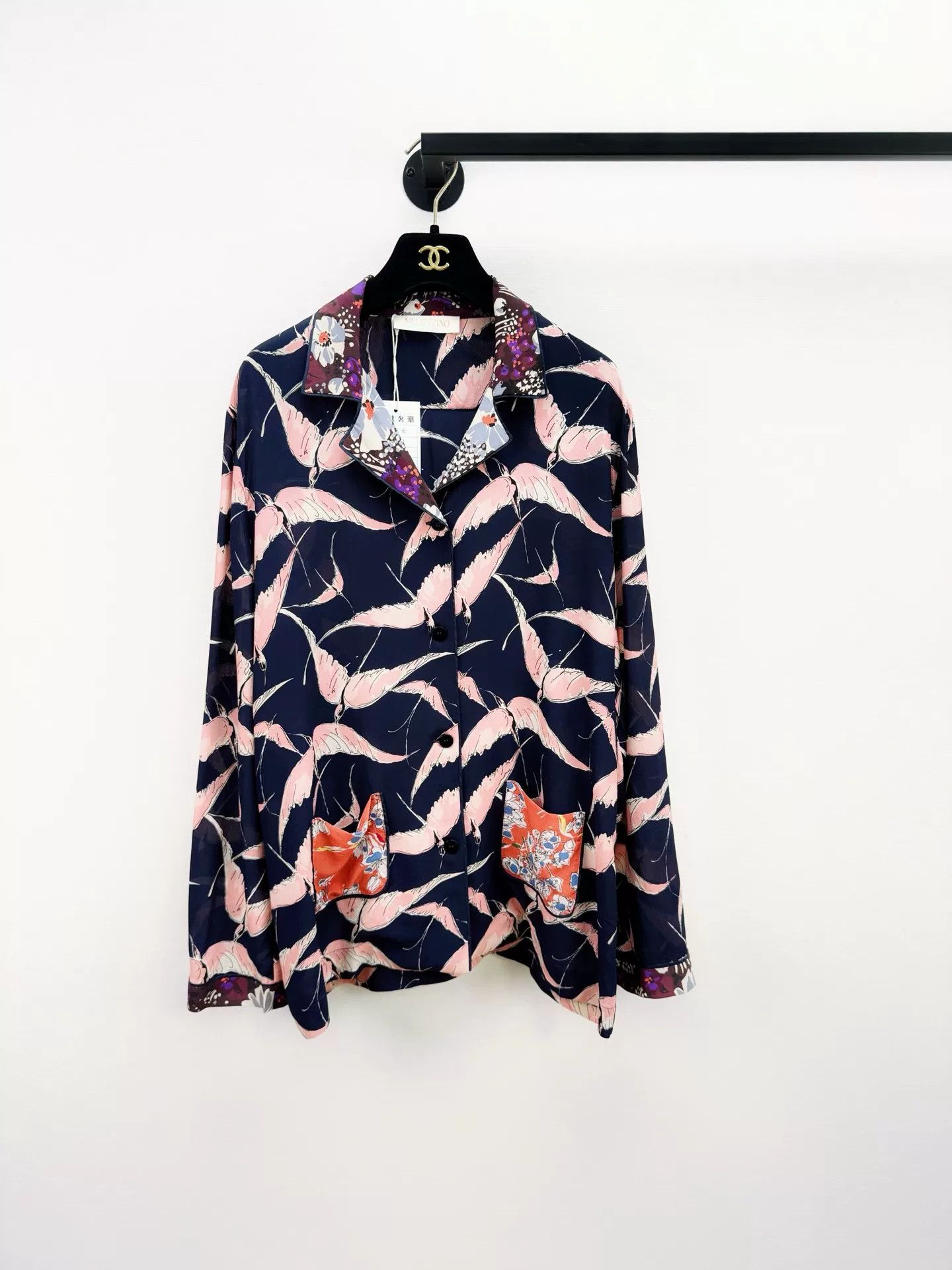 Valentino Valentino Floral Silk Shirt Size US M / EU 48-50 / 2 - 5 Thumbnail