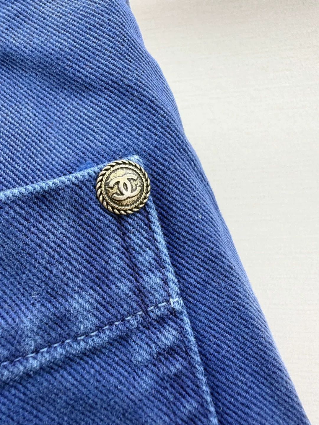 Chanel Chanel Letter Patchwork Plaid Belt Denim Shorts Size 36" / US 14 / IT 50 - 5 Thumbnail