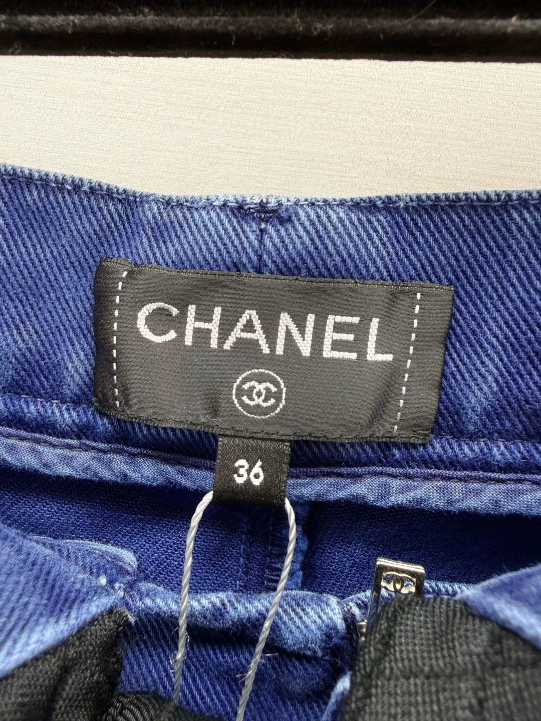 Chanel Chanel Letter Patchwork Plaid Belt Denim Shorts Size 36" / US 14 / IT 50 - 3 Thumbnail