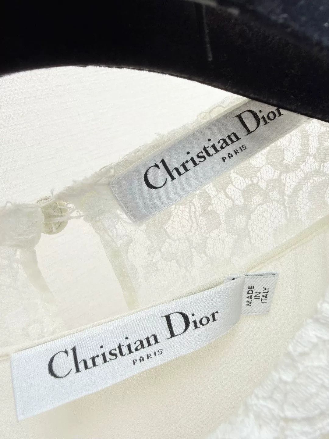 Dior Dior Lace Short-Sleeve Top Size XS / US 0-2 / IT 36-38 - 9 Thumbnail