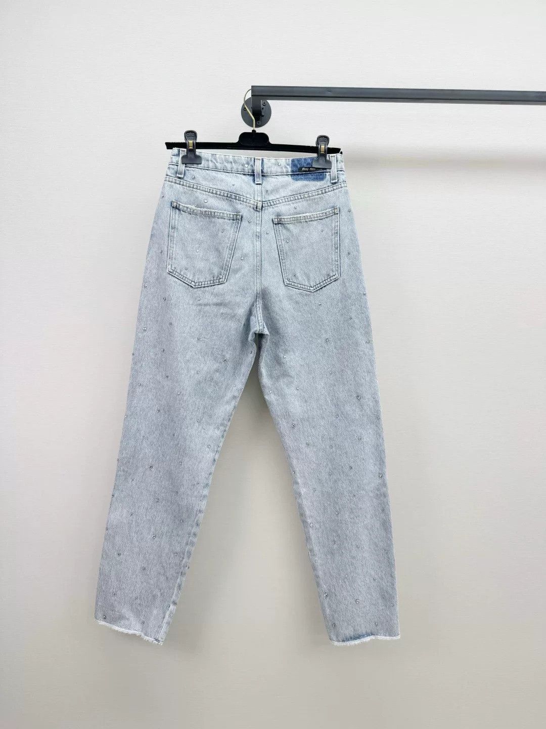 Miu Miu Miumiu Rhinestone Jeans Size 25" / US 0 / IT 36 - 4 Thumbnail