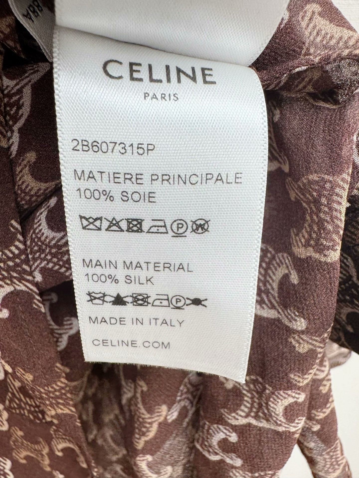 Celine Celine Triomphe Monogram Silk Shirt Size US XXS / EU 40 - 5 Thumbnail