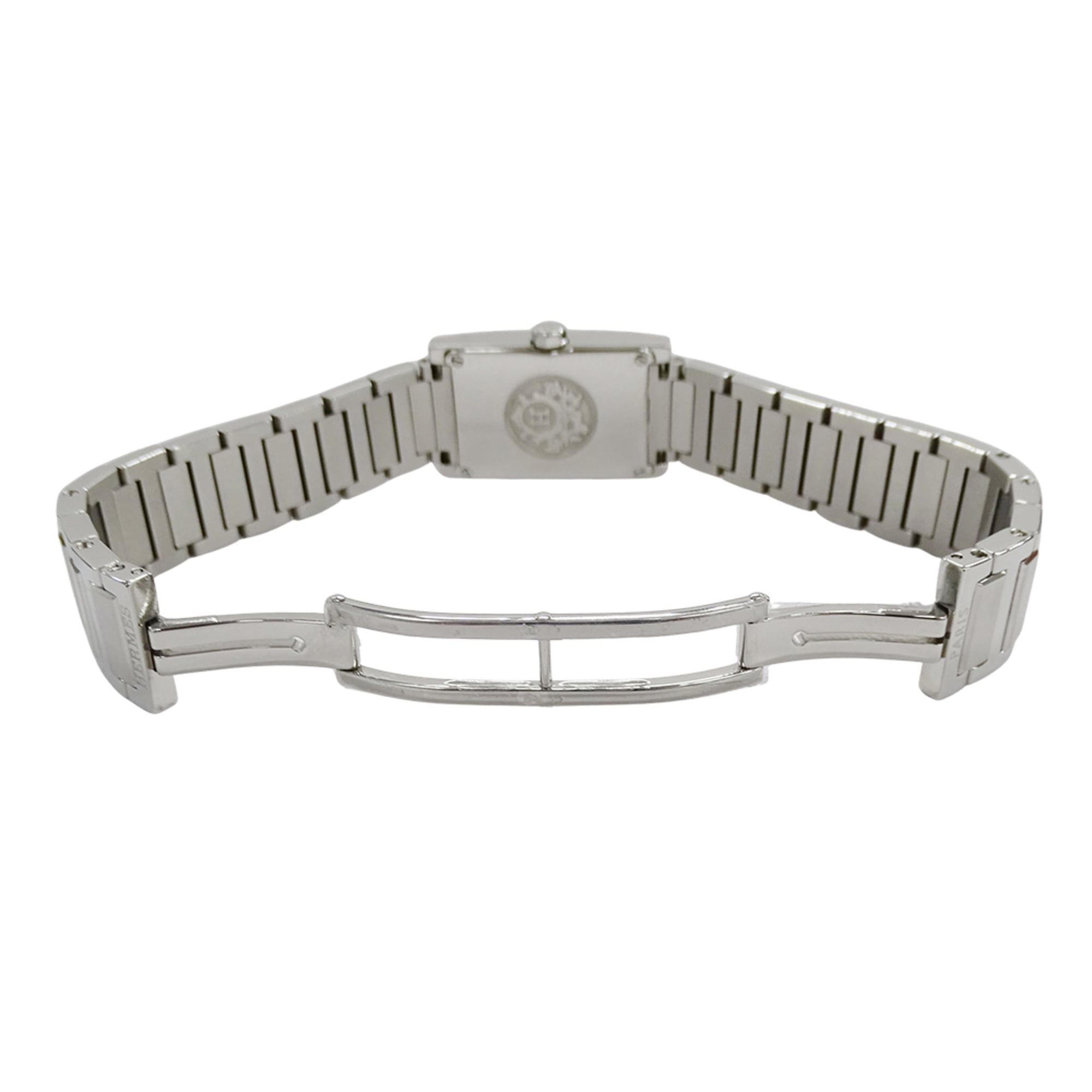 Hermes Hermes Women's Watch, Tandem Shell Quartz, Stainless Steel (SS) TA1.210, Silver, Square, Polished Size ONE SIZE - 4 Thumbnail