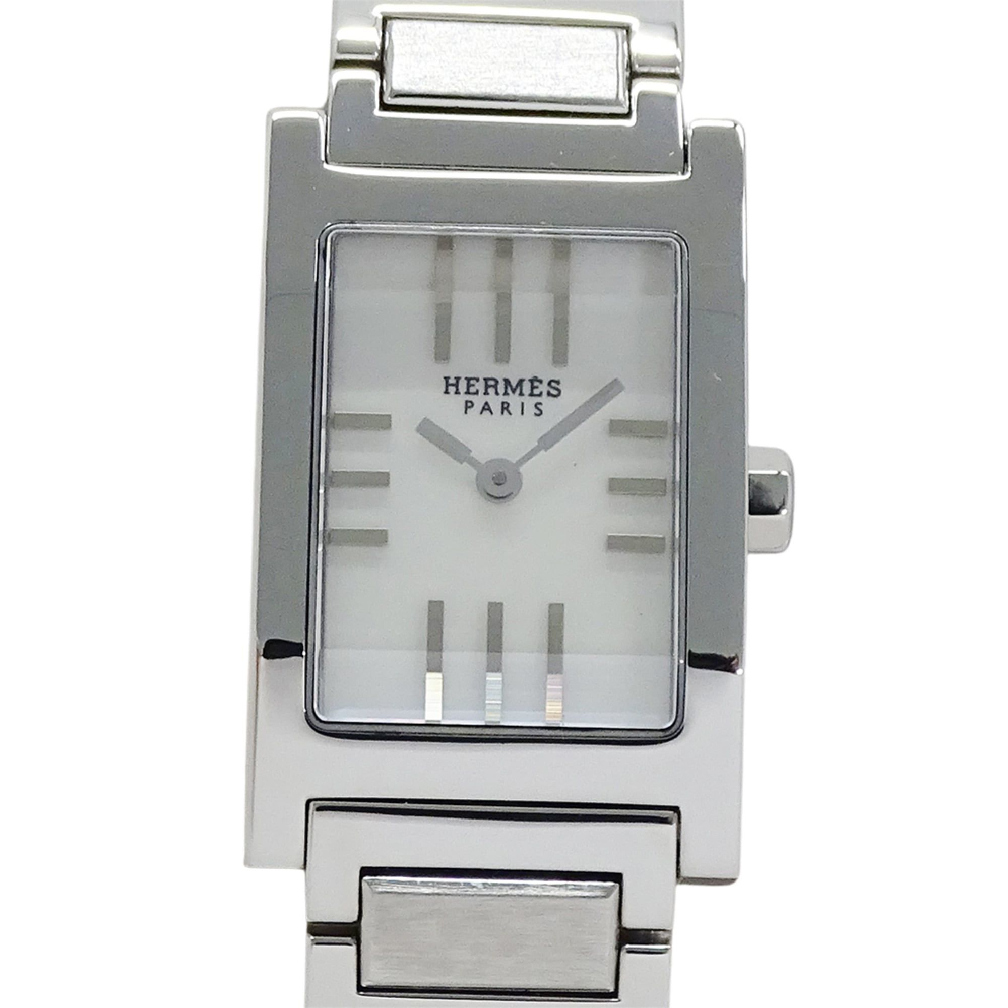 Hermes Hermes Women's Watch, Tandem Shell Quartz, Stainless Steel (SS) TA1.210, Silver, Square, Polished Size ONE SIZE - 2 Thumbnail