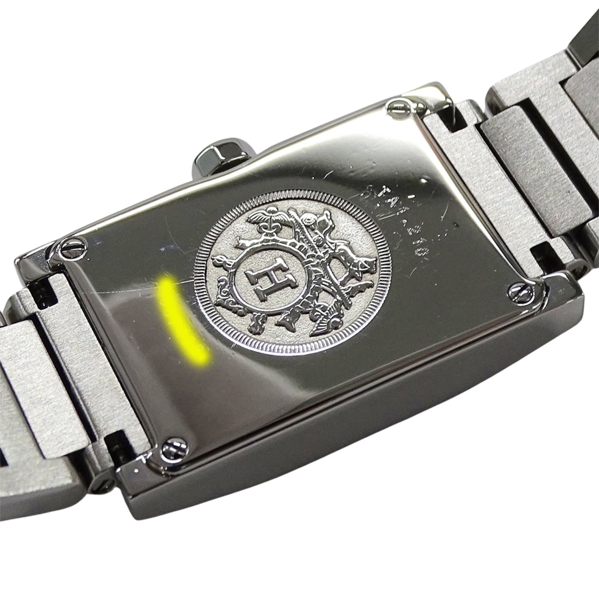 Hermes Hermes Women's Watch, Tandem Shell Quartz, Stainless Steel (SS) TA1.210, Silver, Square, Polished Size ONE SIZE - 7 Thumbnail