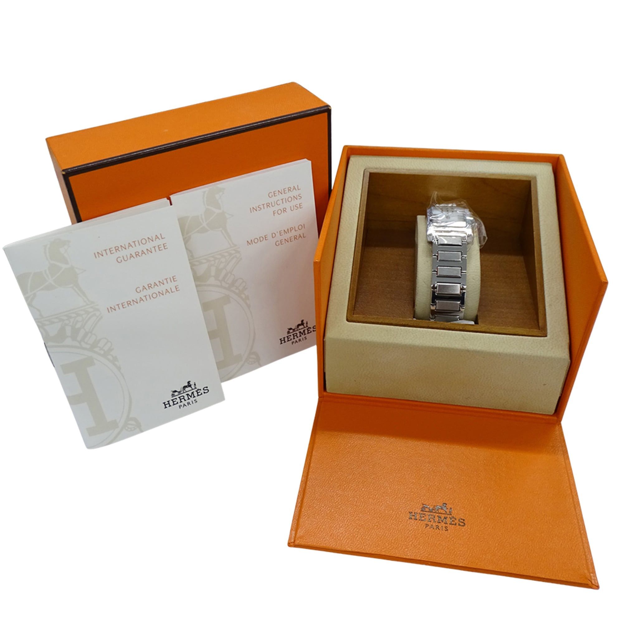 Hermes Hermes Women's Watch, Tandem Shell Quartz, Stainless Steel (SS) TA1.210, Silver, Square, Polished Size ONE SIZE - 8 Thumbnail