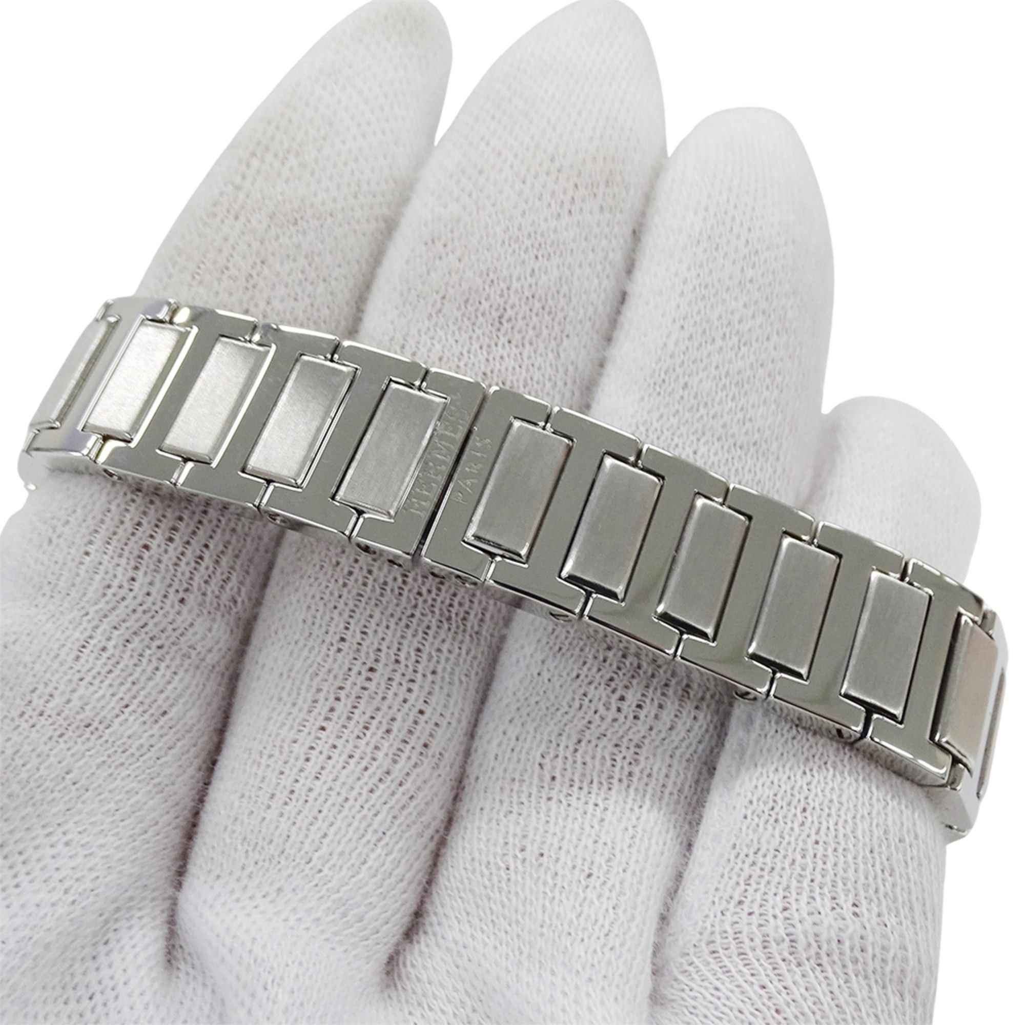 Hermes Hermes Women's Watch, Tandem Shell Quartz, Stainless Steel (SS) TA1.210, Silver, Square, Polished Size ONE SIZE - 5 Thumbnail
