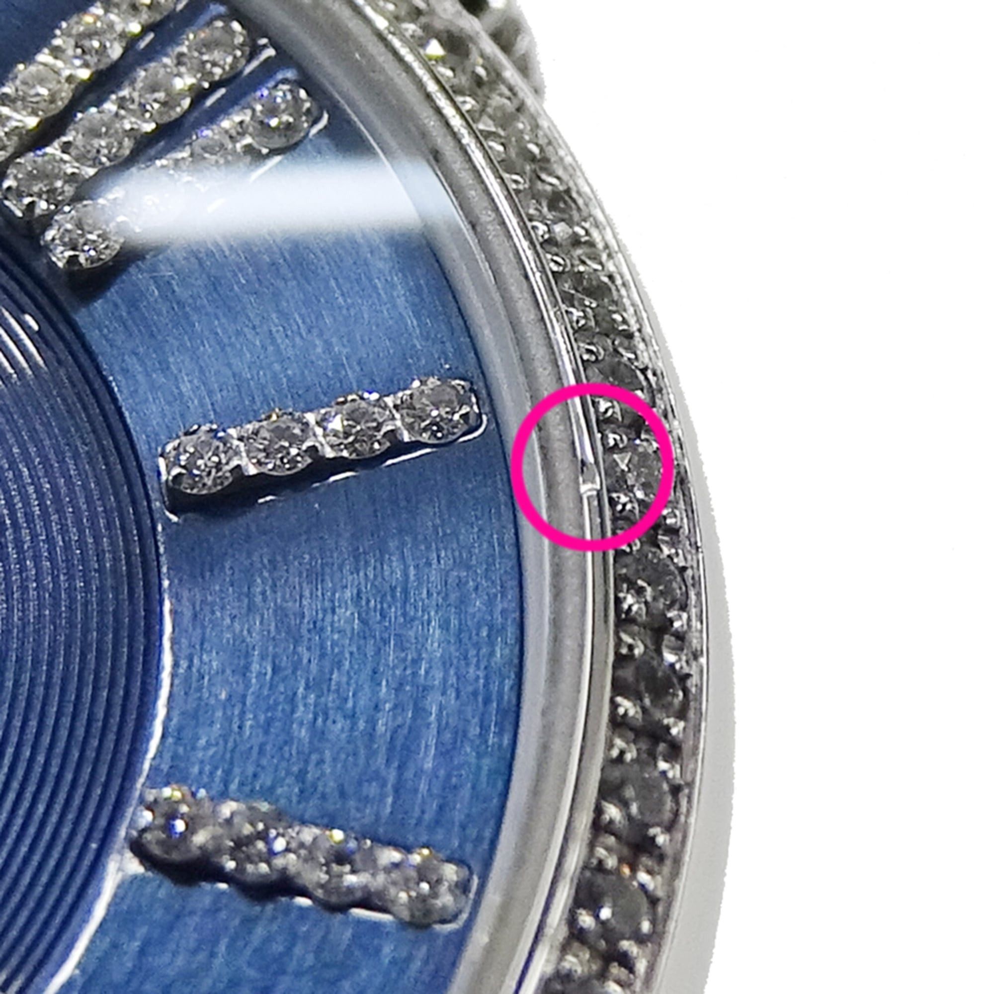 Tiffany & Co. Tiffany & Co. Women's Atlas Diamond Quartz Watch, Stainless Steel (SS), Silver/Navy, 69291651, Polished. Size ONE SIZE - 15 Thumbnail