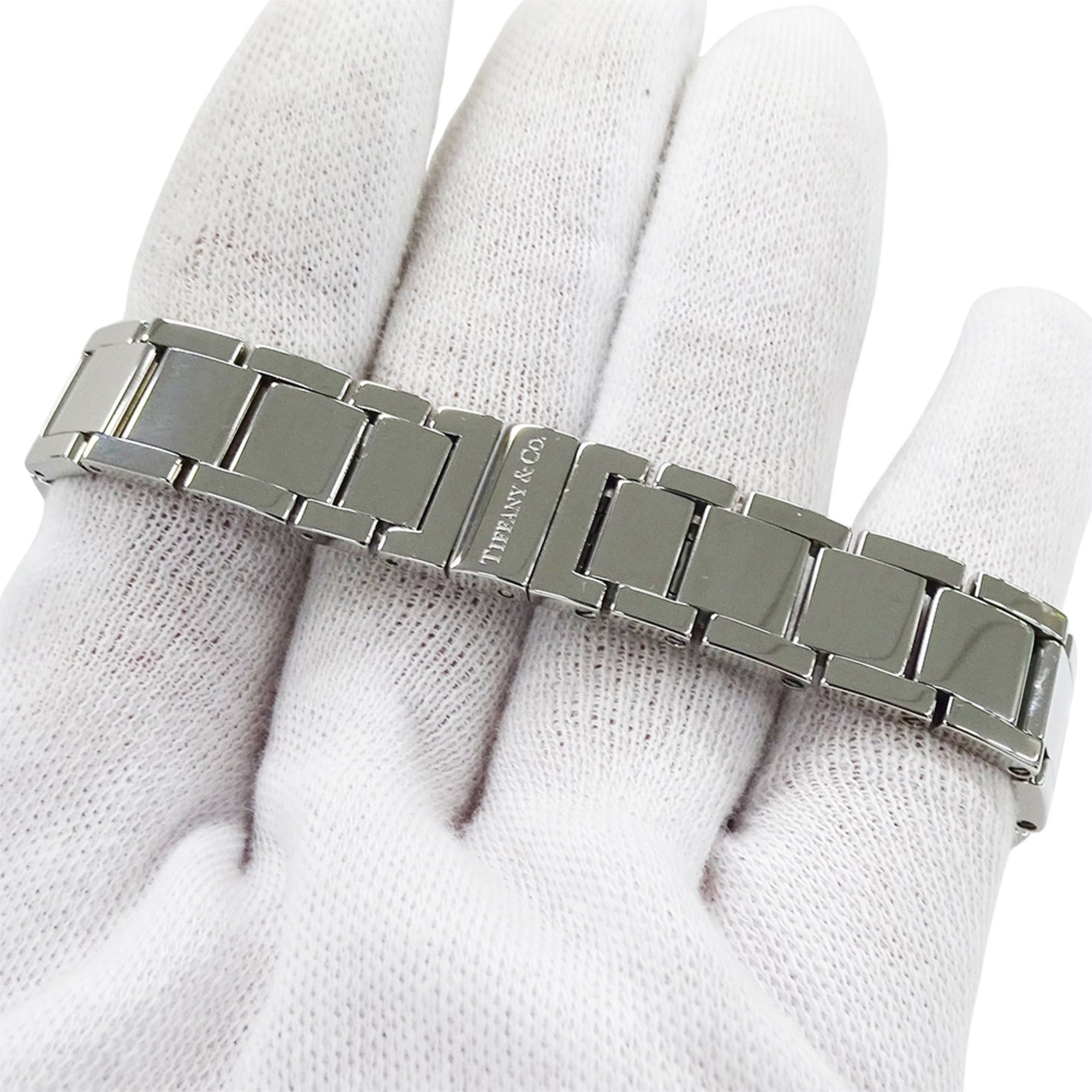 Tiffany & Co. Tiffany & Co. Women's Atlas Diamond Quartz Watch, Stainless Steel (SS), Silver/Navy, 69291651, Polished. Size ONE SIZE - 6 Thumbnail