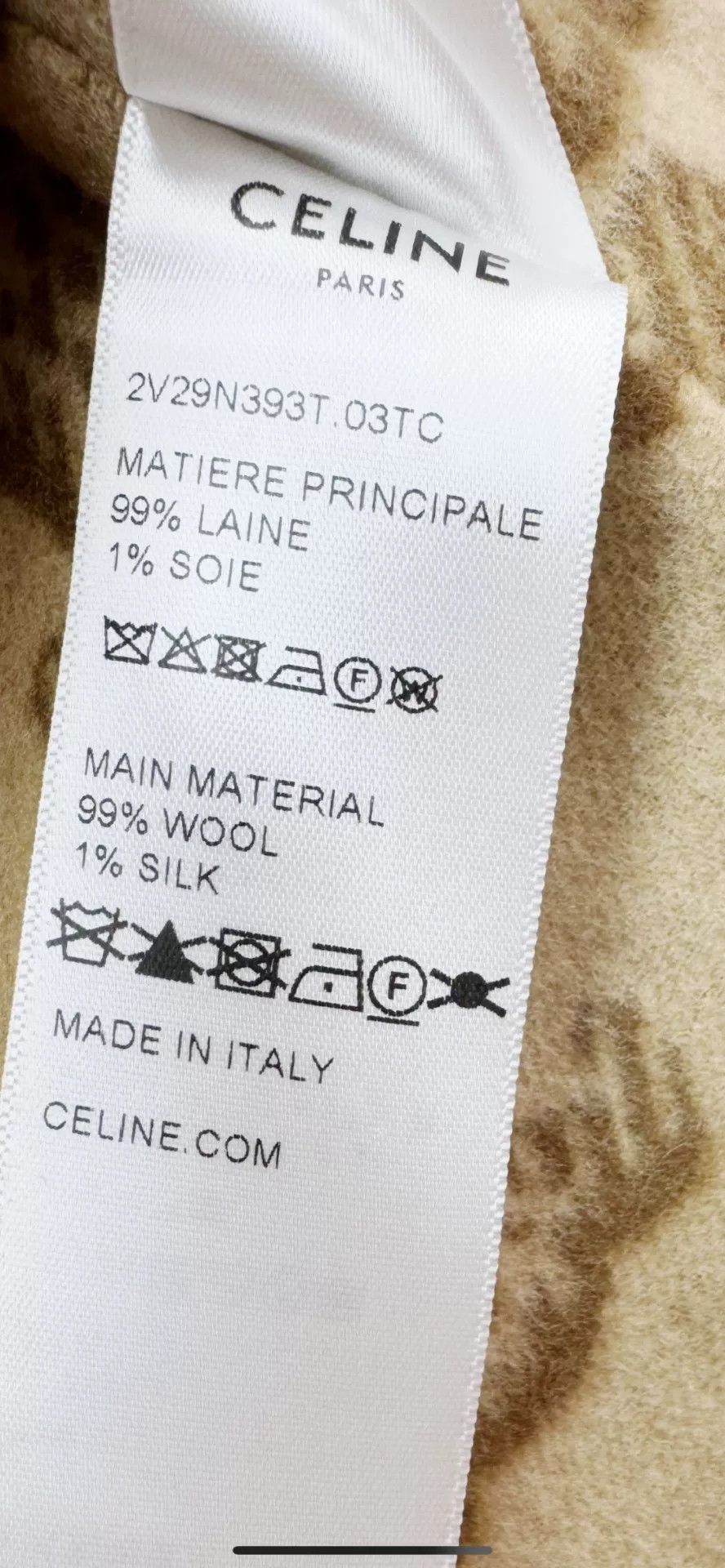 Celine Celine Wool Triomphe Monogram Coat Size US XXS / EU 40 - 6 Thumbnail