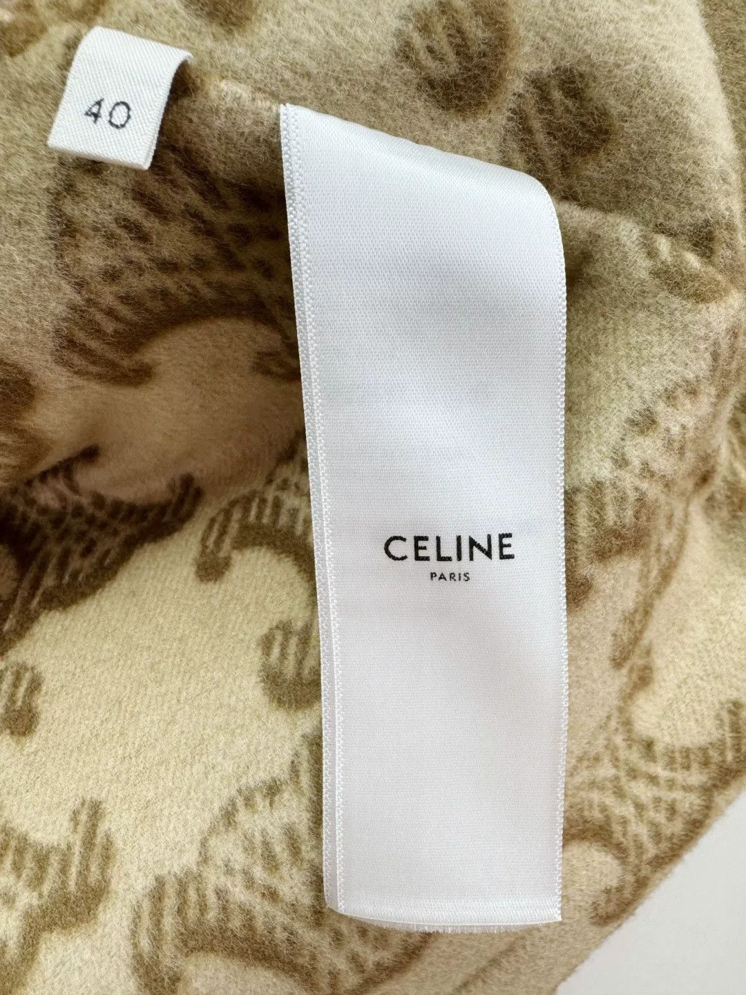 Celine Celine Wool Triomphe Monogram Coat Size US XXS / EU 40 - 4 Thumbnail