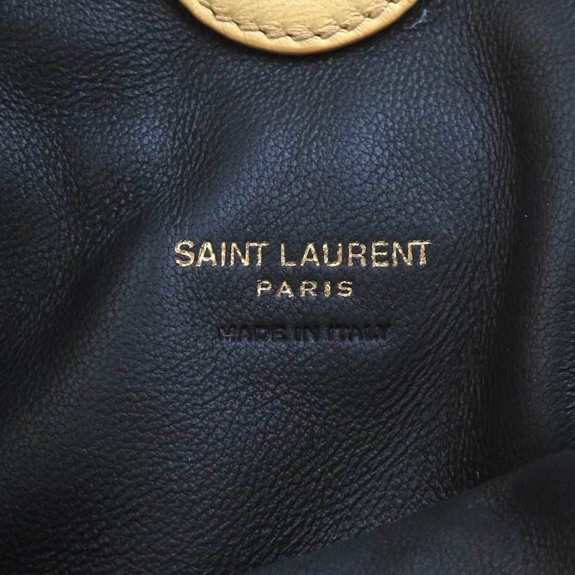 Saint Laurent Paris Saint Laurent Jamie Mini Leather Shoulder Bag, Cream Yellow Gold, Women's, 859174, Free Shipping, 90240a Size ONE SIZE - 13 Thumbnail