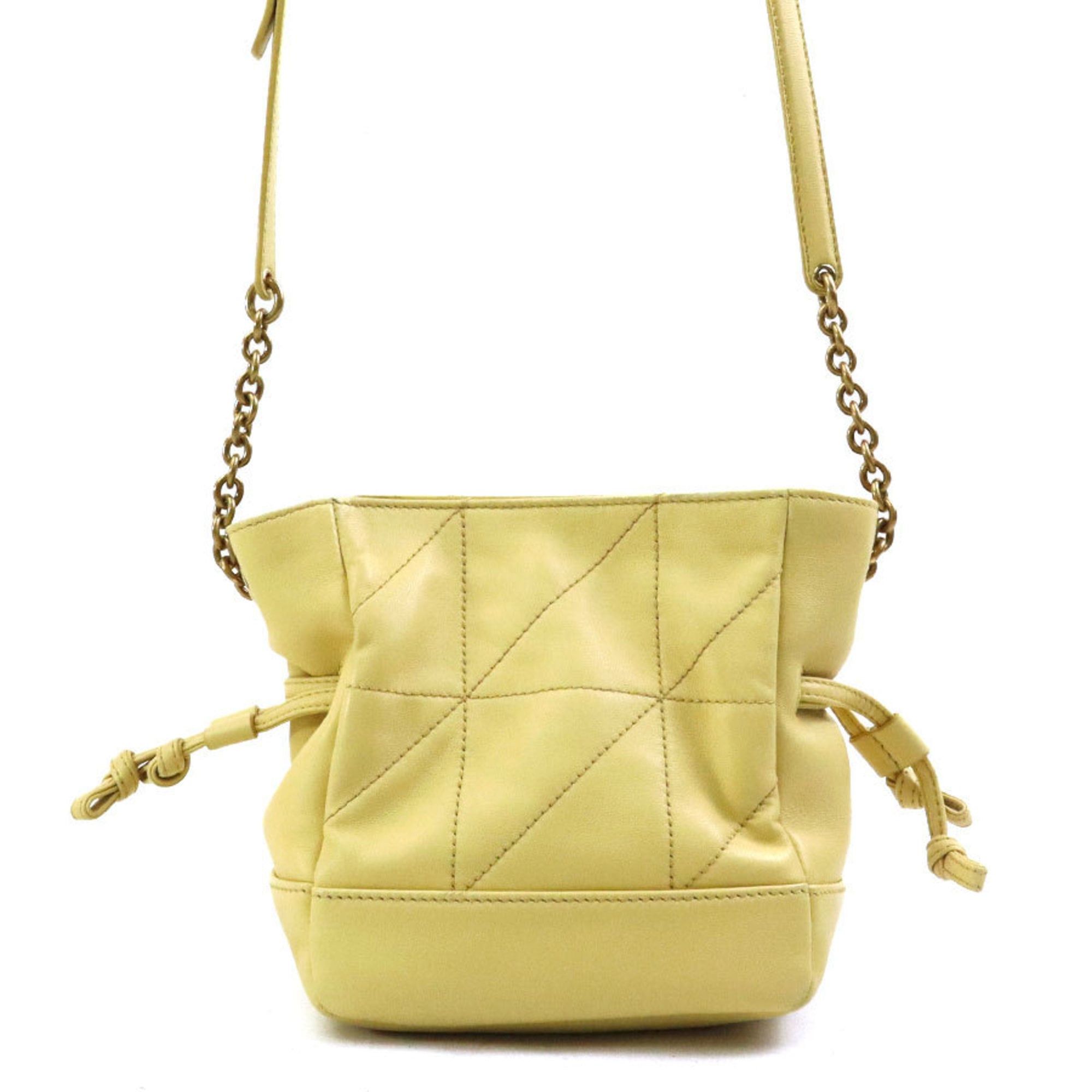 Saint Laurent Paris Saint Laurent Jamie Mini Leather Shoulder Bag, Cream Yellow Gold, Women's, 859174, Free Shipping, 90240a Size ONE SIZE - 3 Thumbnail