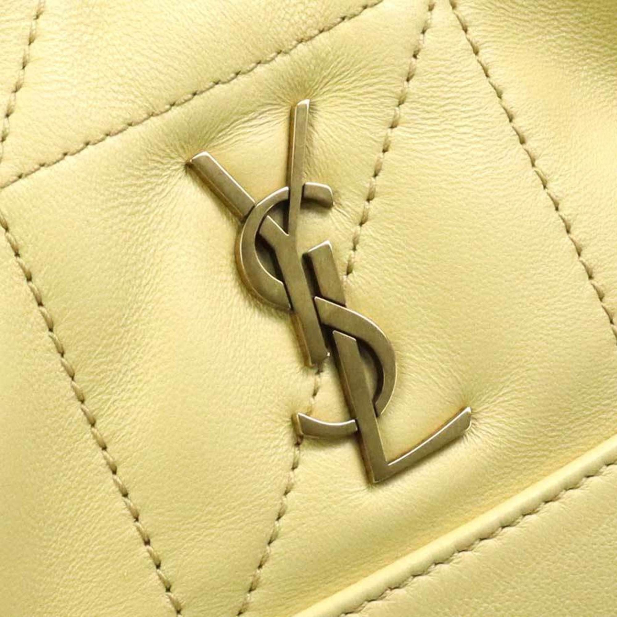 Saint Laurent Paris Saint Laurent Jamie Mini Leather Shoulder Bag, Cream Yellow Gold, Women's, 859174, Free Shipping, 90240a Size ONE SIZE - 9 Thumbnail