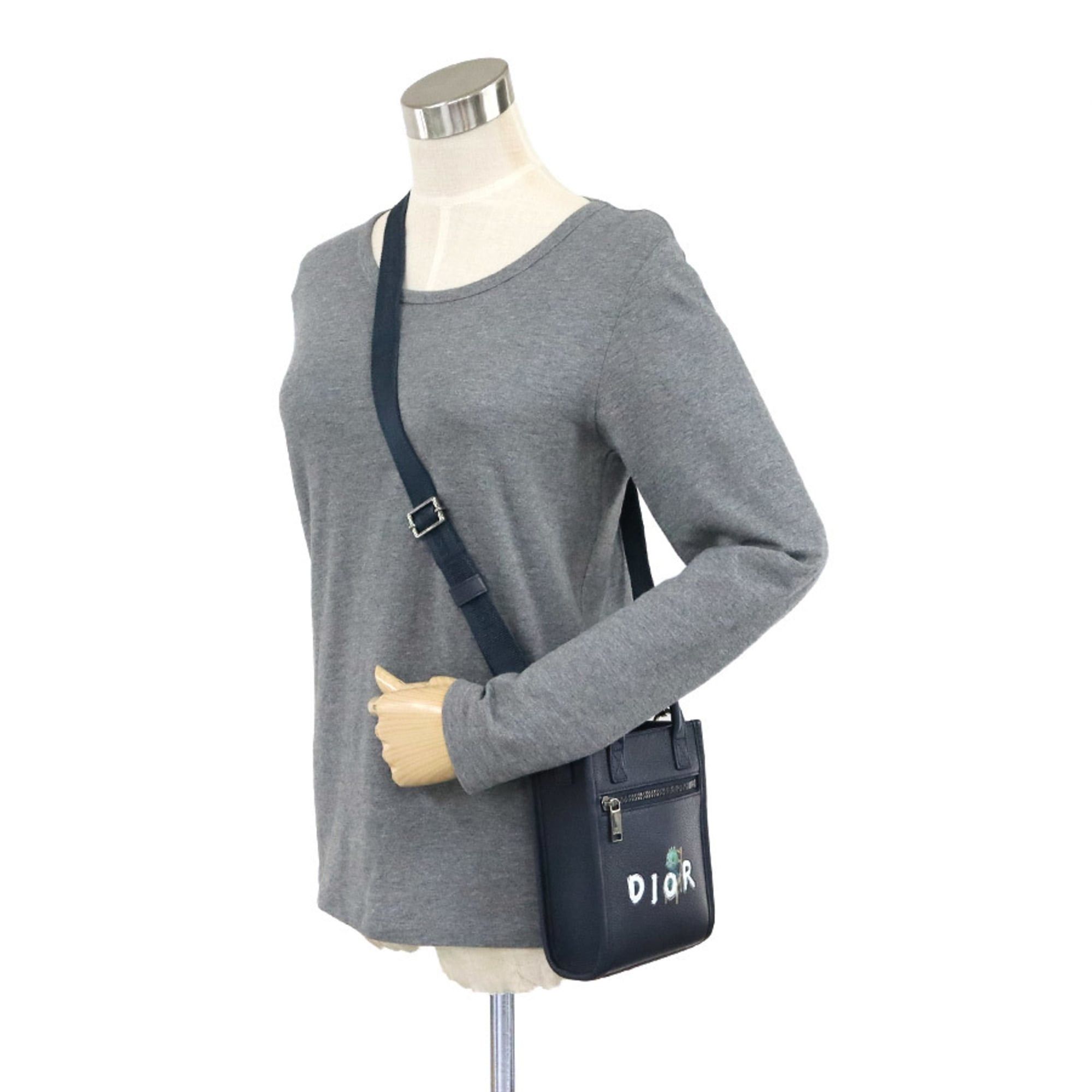 Dior Christian Dior shoulder bag x OTANI WORKSHOP, leather, navy, men's, free shipping, 90241i Size ONE SIZE - 16 Thumbnail