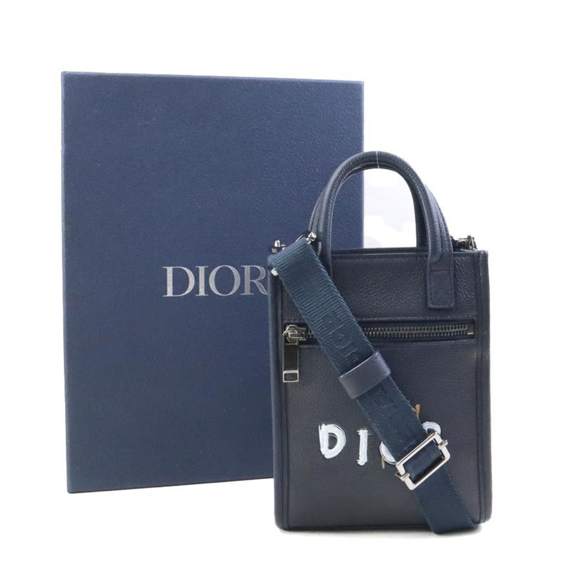 Dior Christian Dior shoulder bag x OTANI WORKSHOP, leather, navy, men's, free shipping, 90241i Size ONE SIZE - 17 Thumbnail