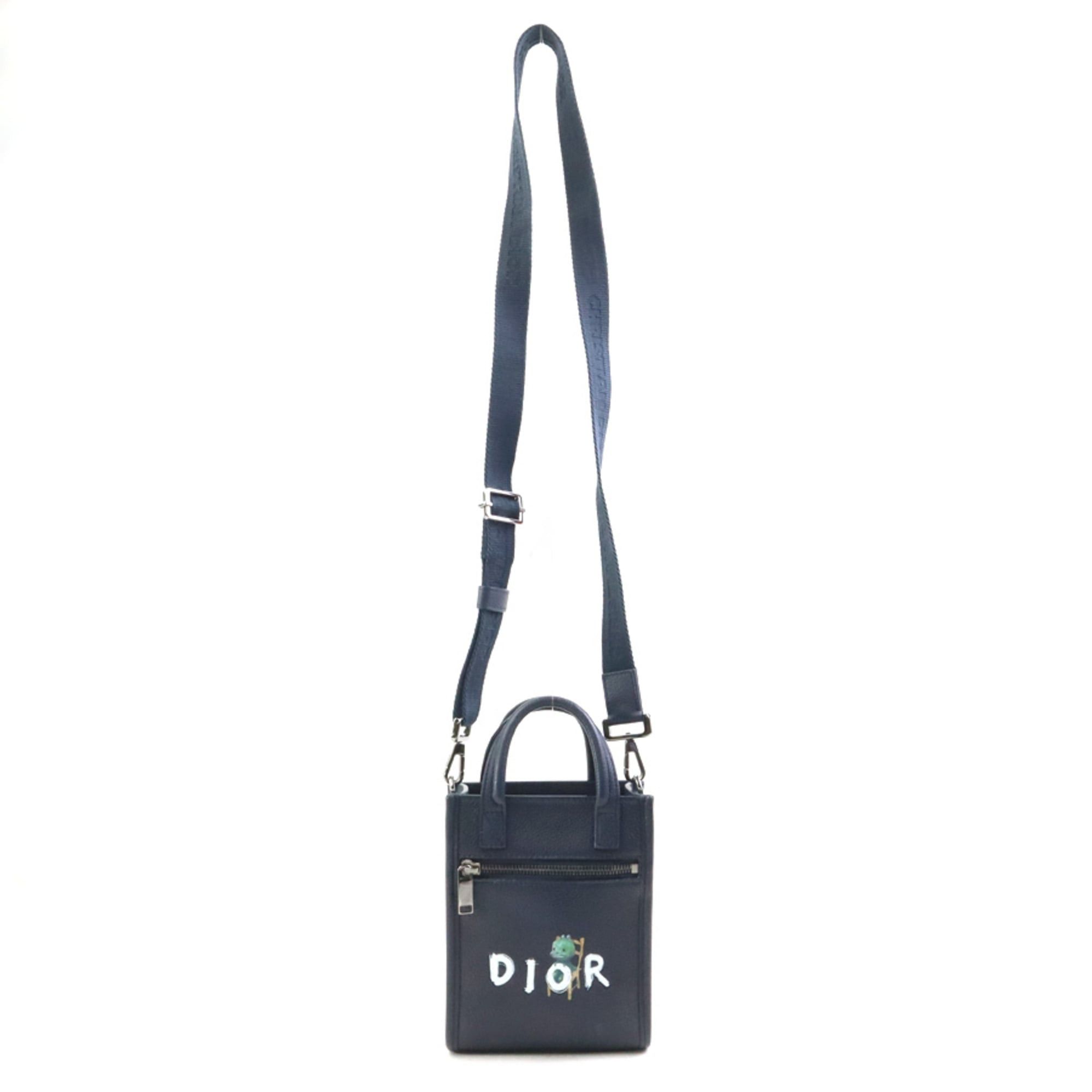Dior Christian Dior shoulder bag x OTANI WORKSHOP, leather, navy, men's, free shipping, 90241i Size ONE SIZE - 15 Thumbnail