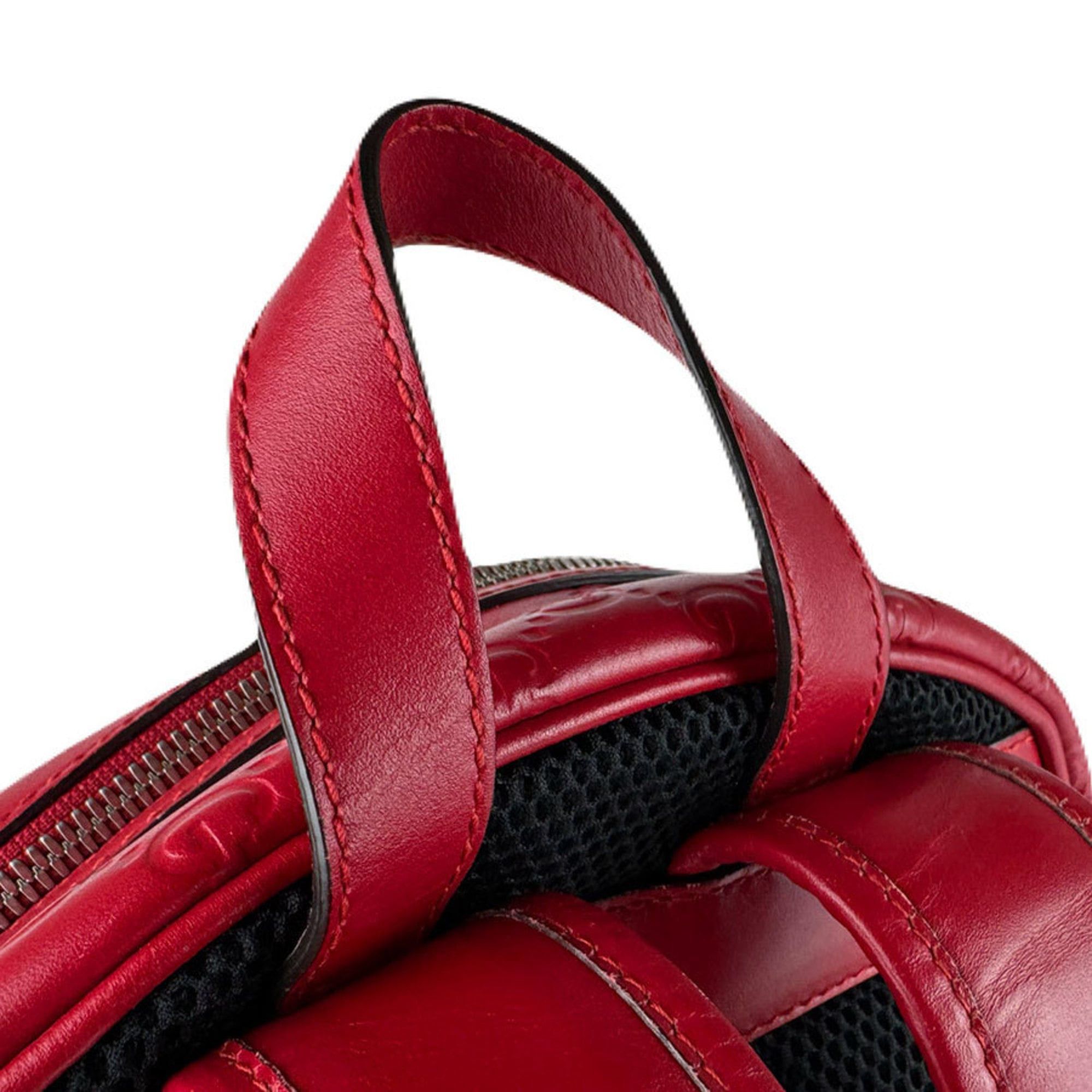 Gucci Gucci Backpack, Guccissima Leather, Red, Women's, 450967, Free Shipping, z8965 Size ONE SIZE - 10 Thumbnail