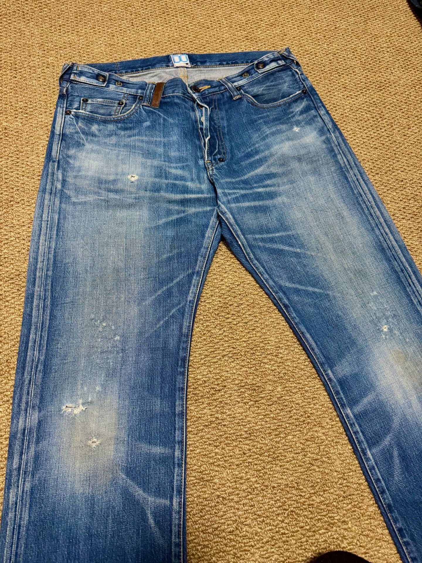 Prps Prps Blue Distressed Denim Jeans Size US 33 - 3 Thumbnail