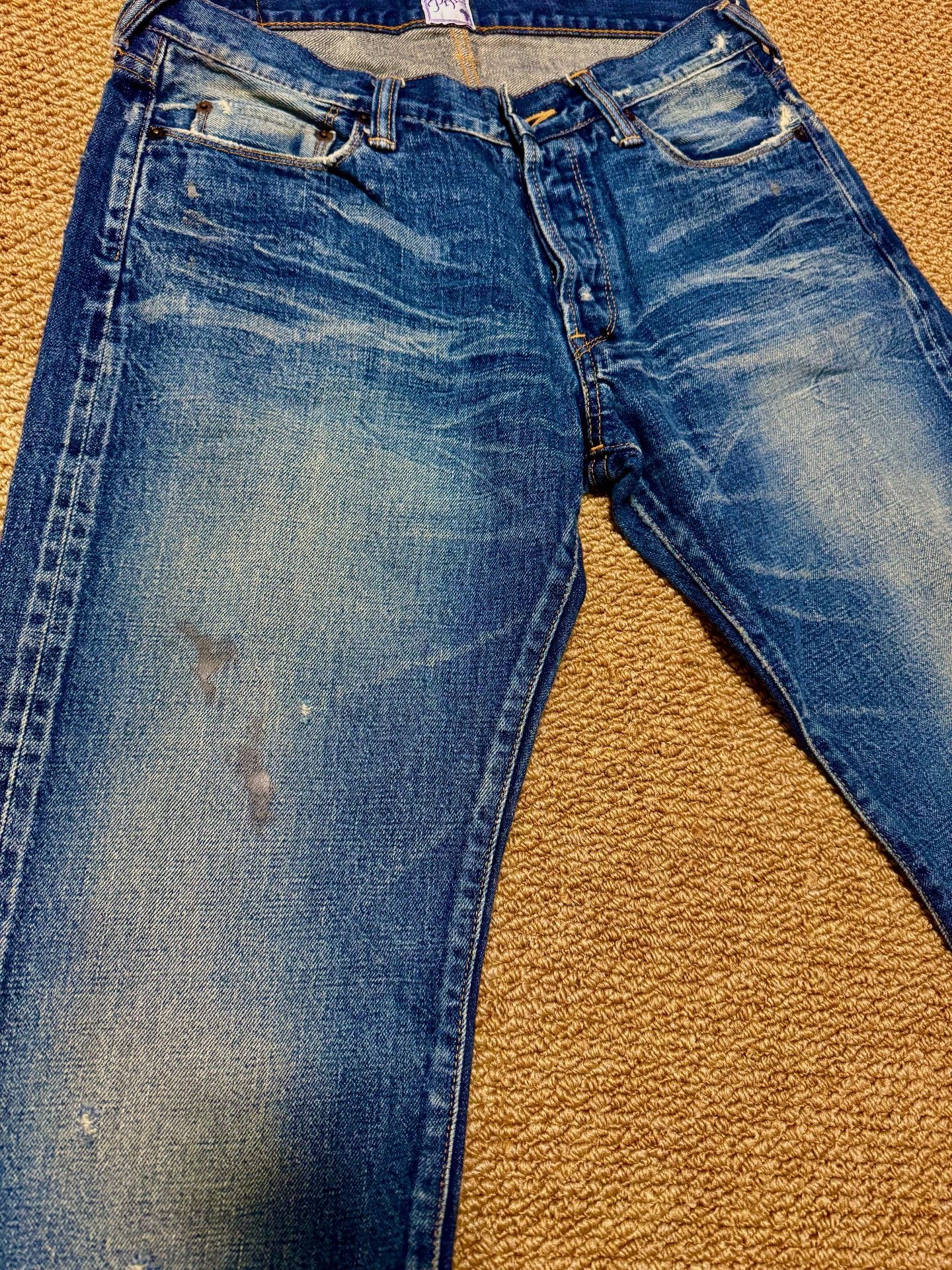 Japanese Brand Limited Edition Blue Denim Jeans Size US 33 - 3 Thumbnail