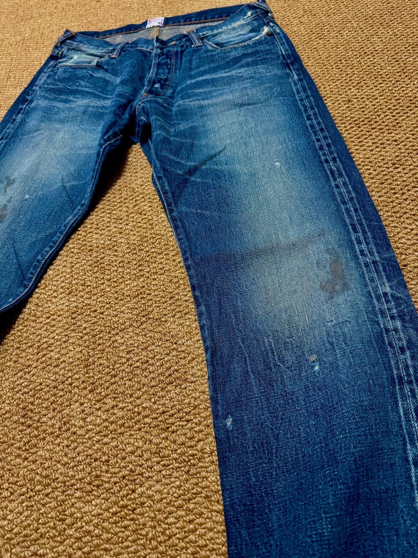 Japanese Brand Limited Edition Blue Denim Jeans Size US 33 - 4 Thumbnail