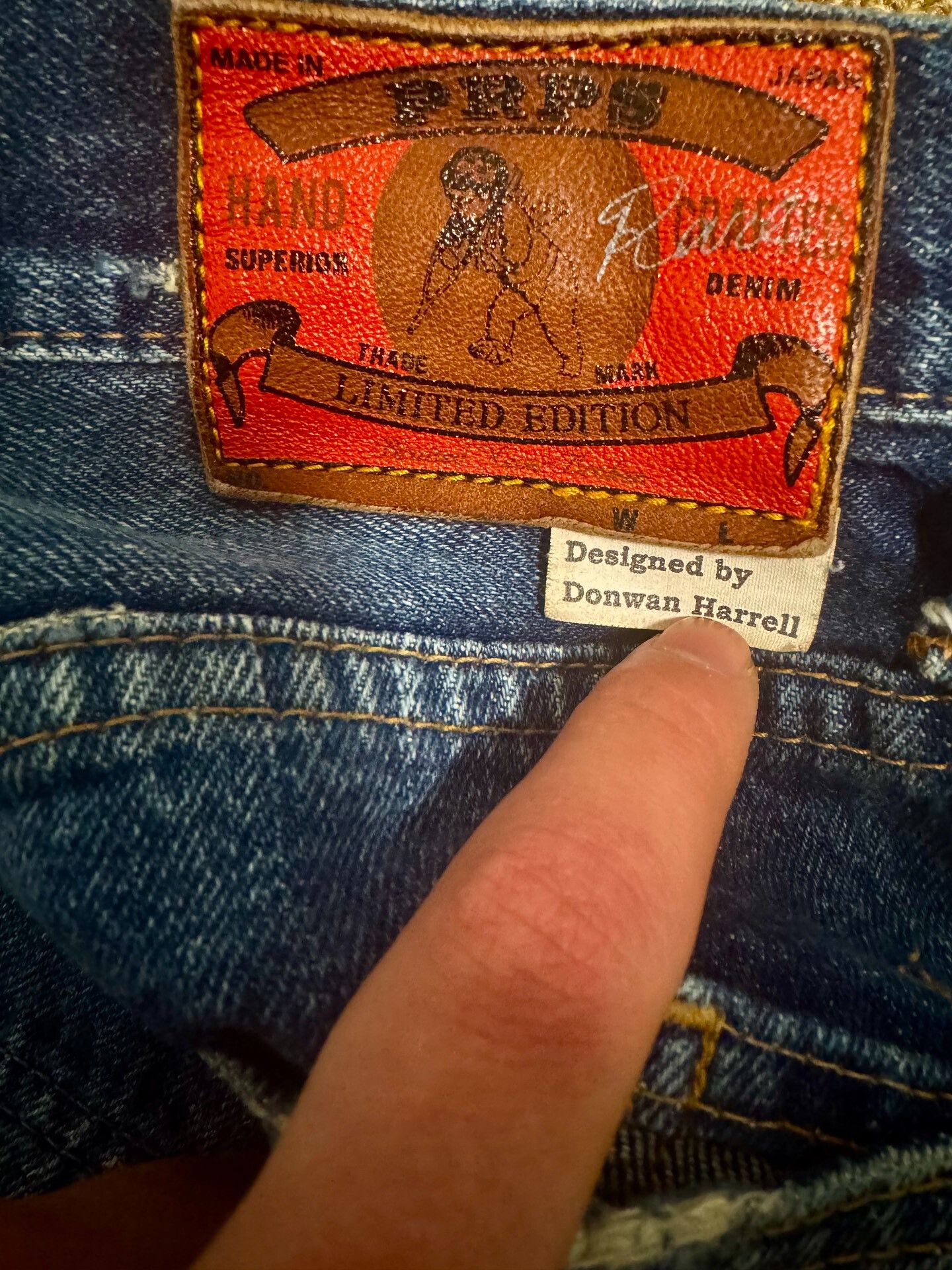Japanese Brand Limited Edition Blue Denim Jeans Size US 33 - 7 Thumbnail