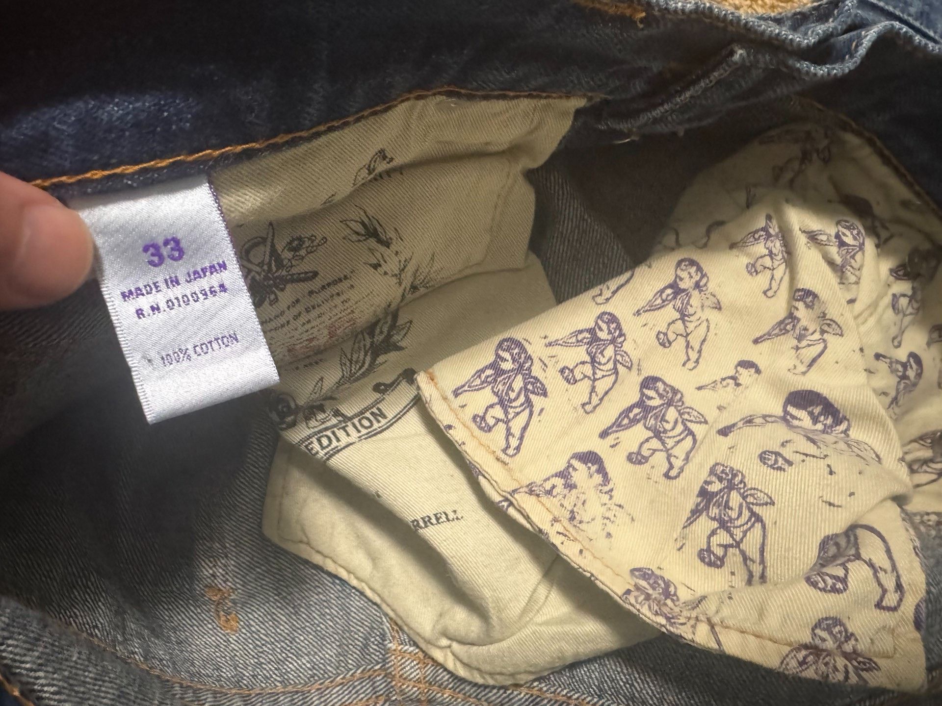 Japanese Brand Limited Edition Blue Denim Jeans Size US 33 - 6 Thumbnail