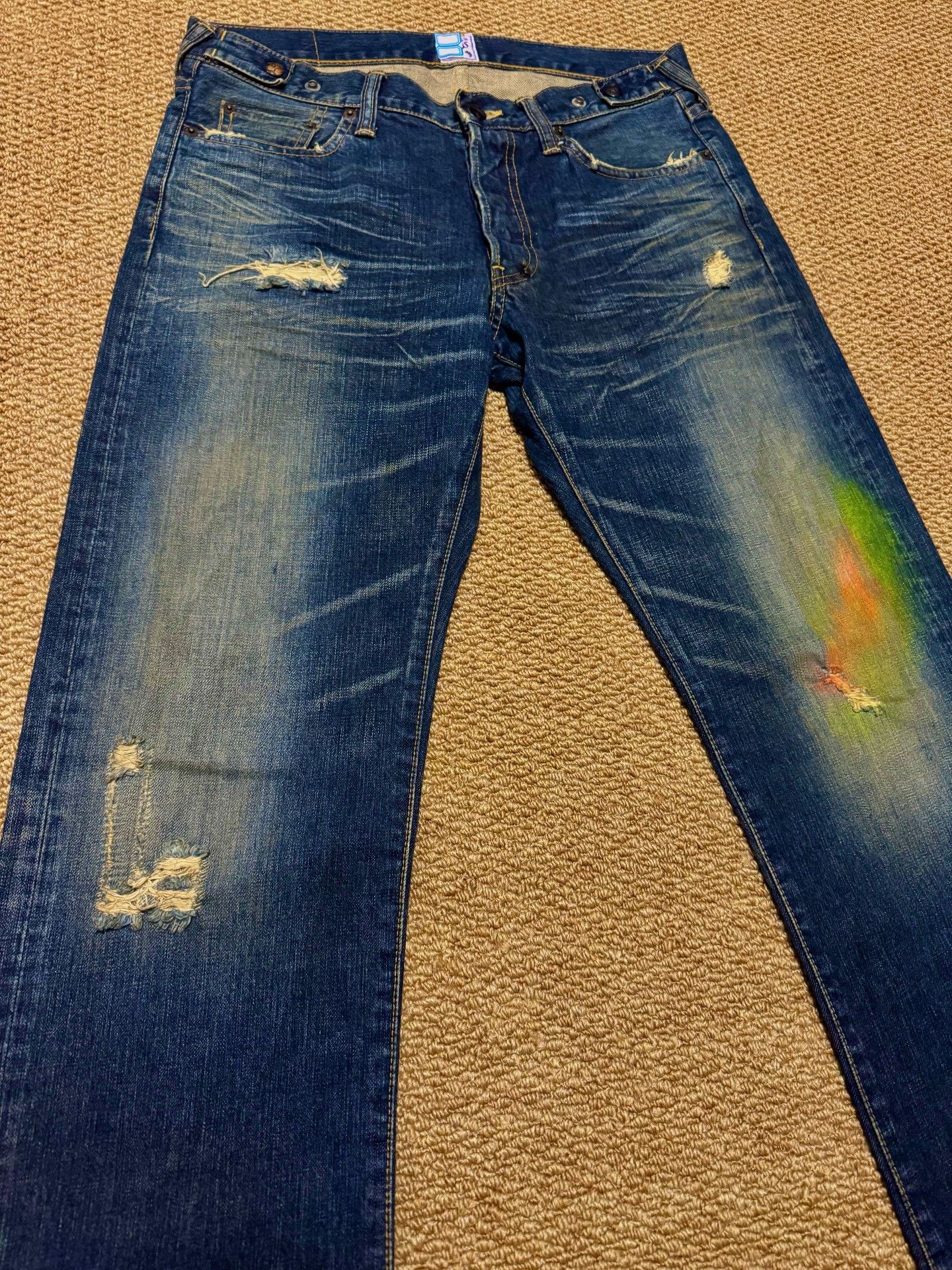 Prps Prps Blue Distressed Denim Jeans Size US 31 - 4 Thumbnail