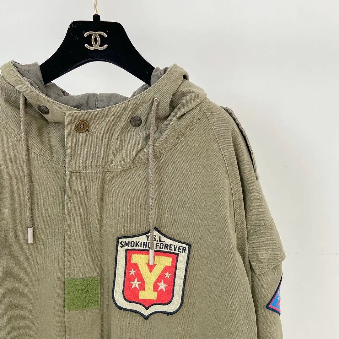 Saint Laurent Paris Saint Laurent Olive Green Hooded Jacket Size XS / US 0-2 / IT 36-38 - 3 Thumbnail