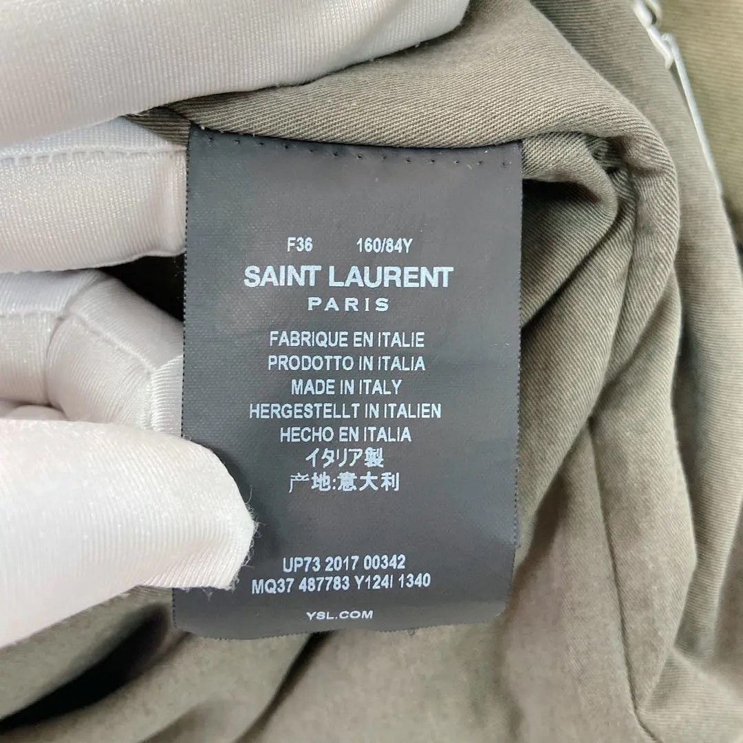 Saint Laurent Paris Saint Laurent Olive Green Hooded Jacket Size XS / US 0-2 / IT 36-38 - 8 Thumbnail