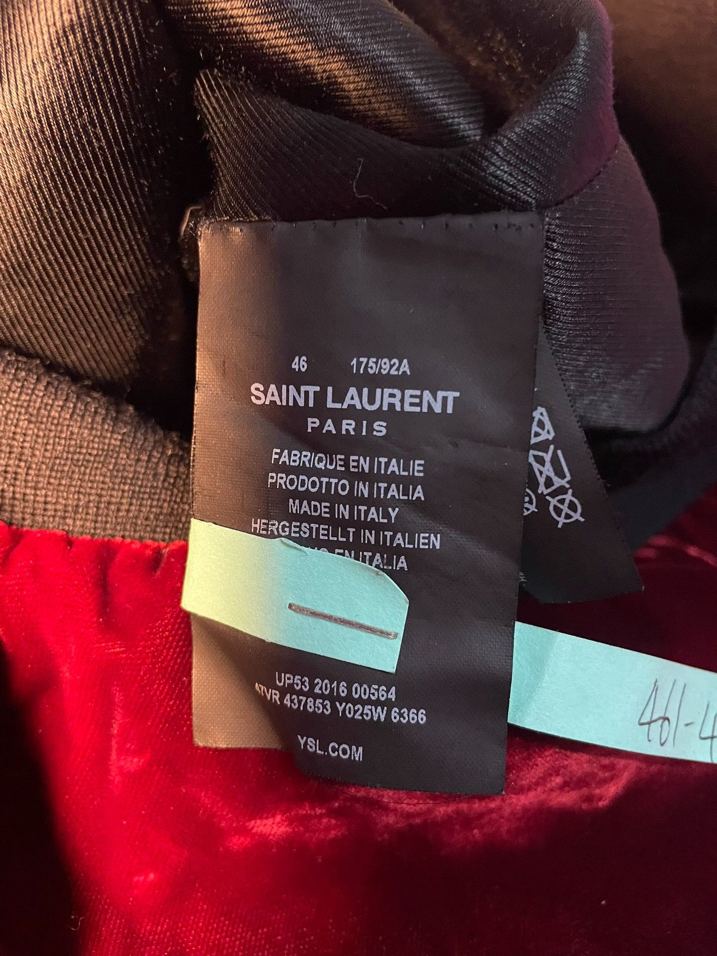 Saint Laurent Paris Saint Laurent Red Velvet Crystal Jacket Size L / US 10 / IT 46 - 6 Thumbnail
