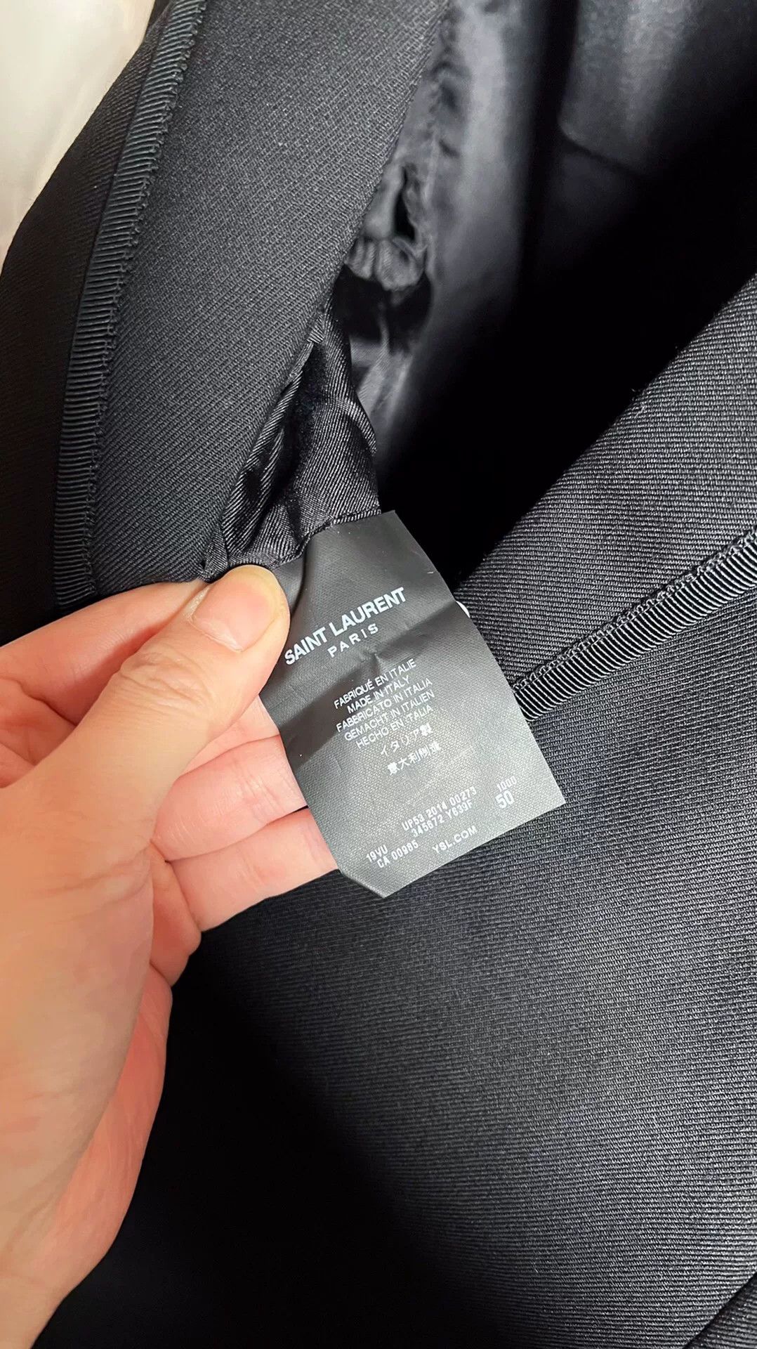 Saint Laurent Paris Saint Laurent Men's Black Wool Blazer Size US M / EU 48-50 / 2 - 4 Thumbnail
