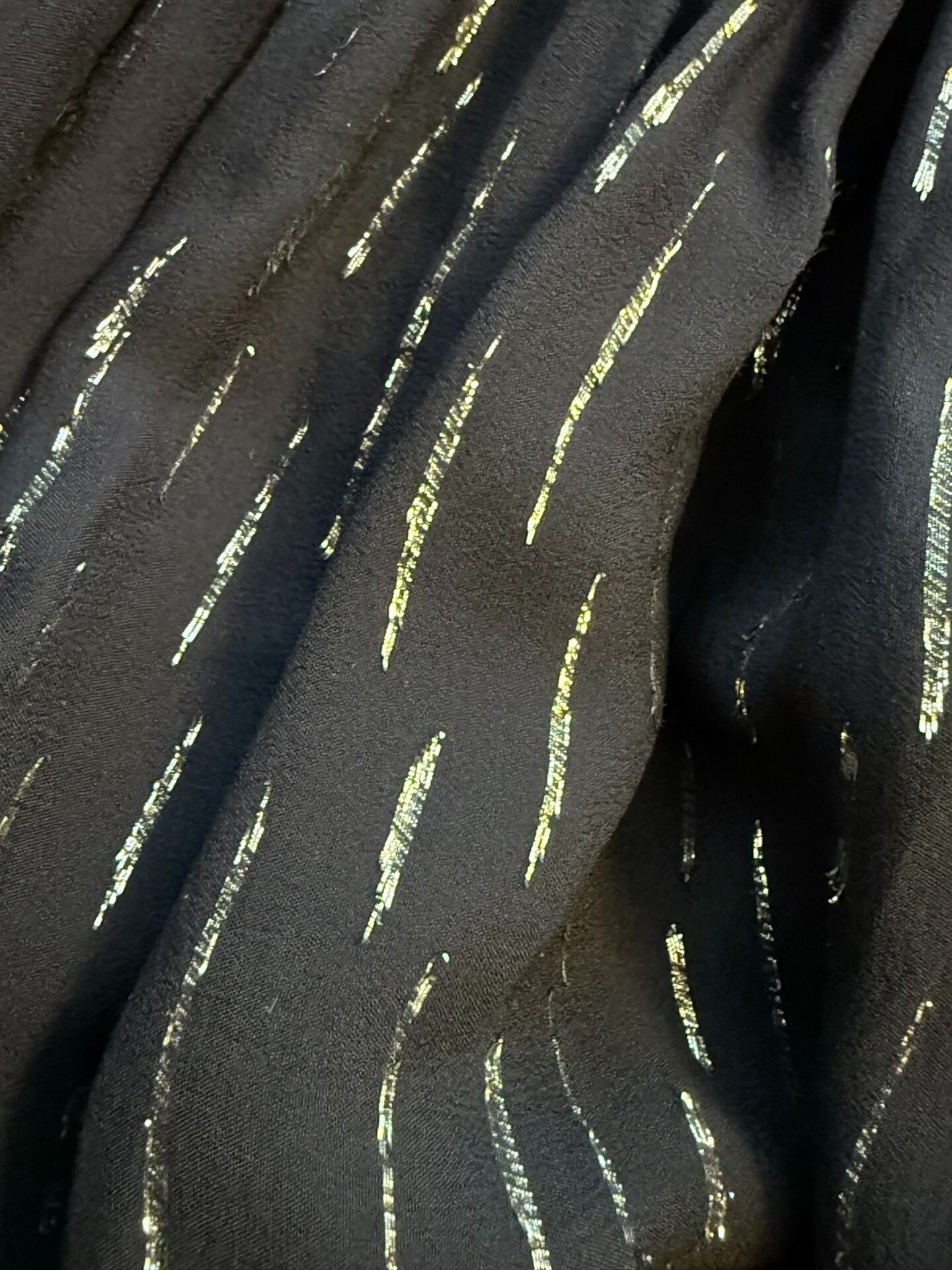 Saint Laurent Paris YSL Black Gold Striped Silk Dress Size XXS / US 00 / IT 34 - 5 Thumbnail