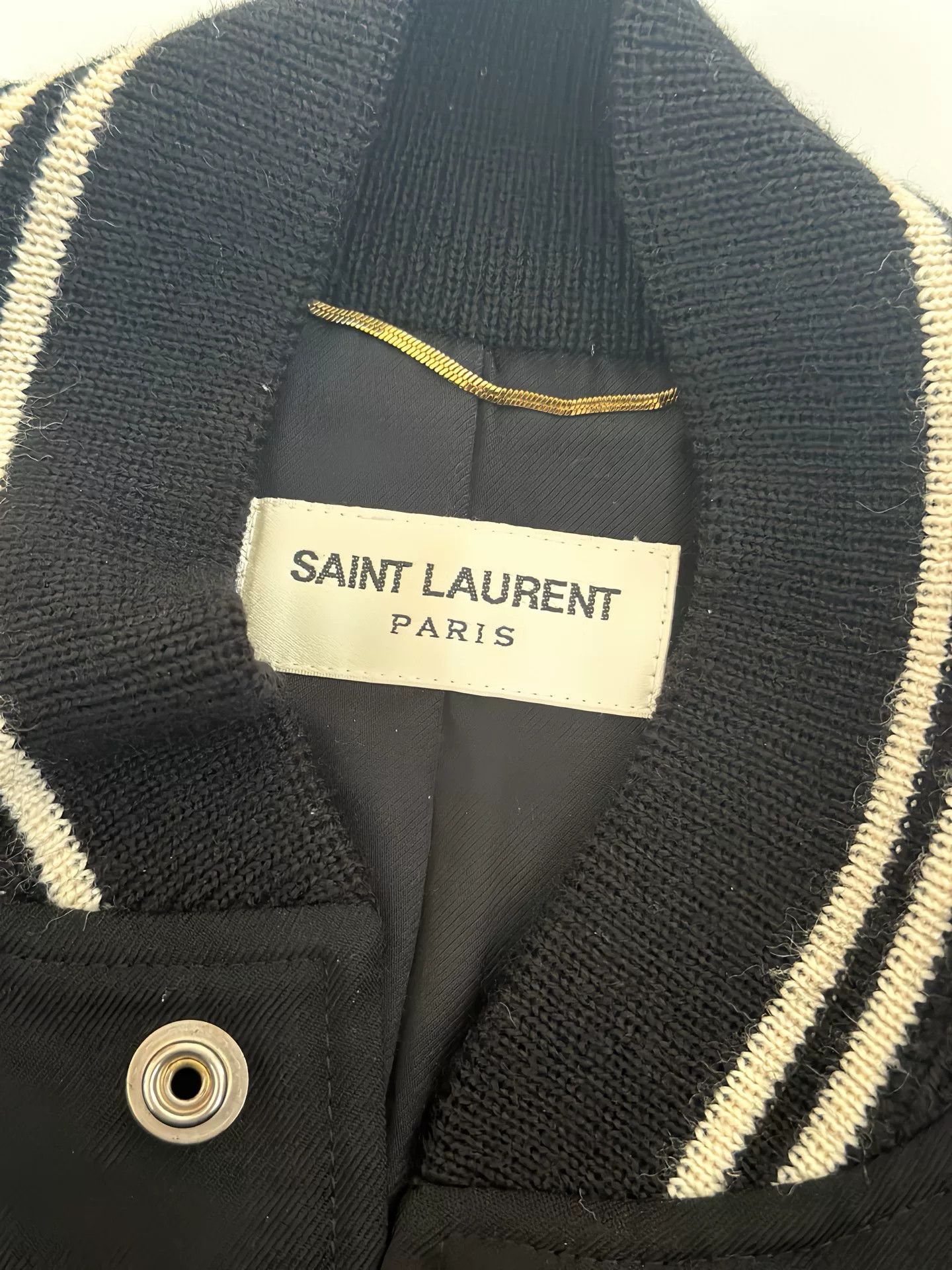 Saint Laurent Paris SAINT LAURENT Black Baseball Jacket Size S / US 4 / IT 40 - 3 Thumbnail