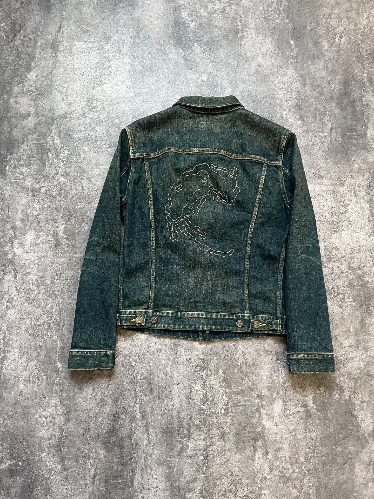 Saint Laurent Paris Saint Laurent Dark Blue Denim Jacket Size US XL / EU 56 / 4 - 7 Thumbnail