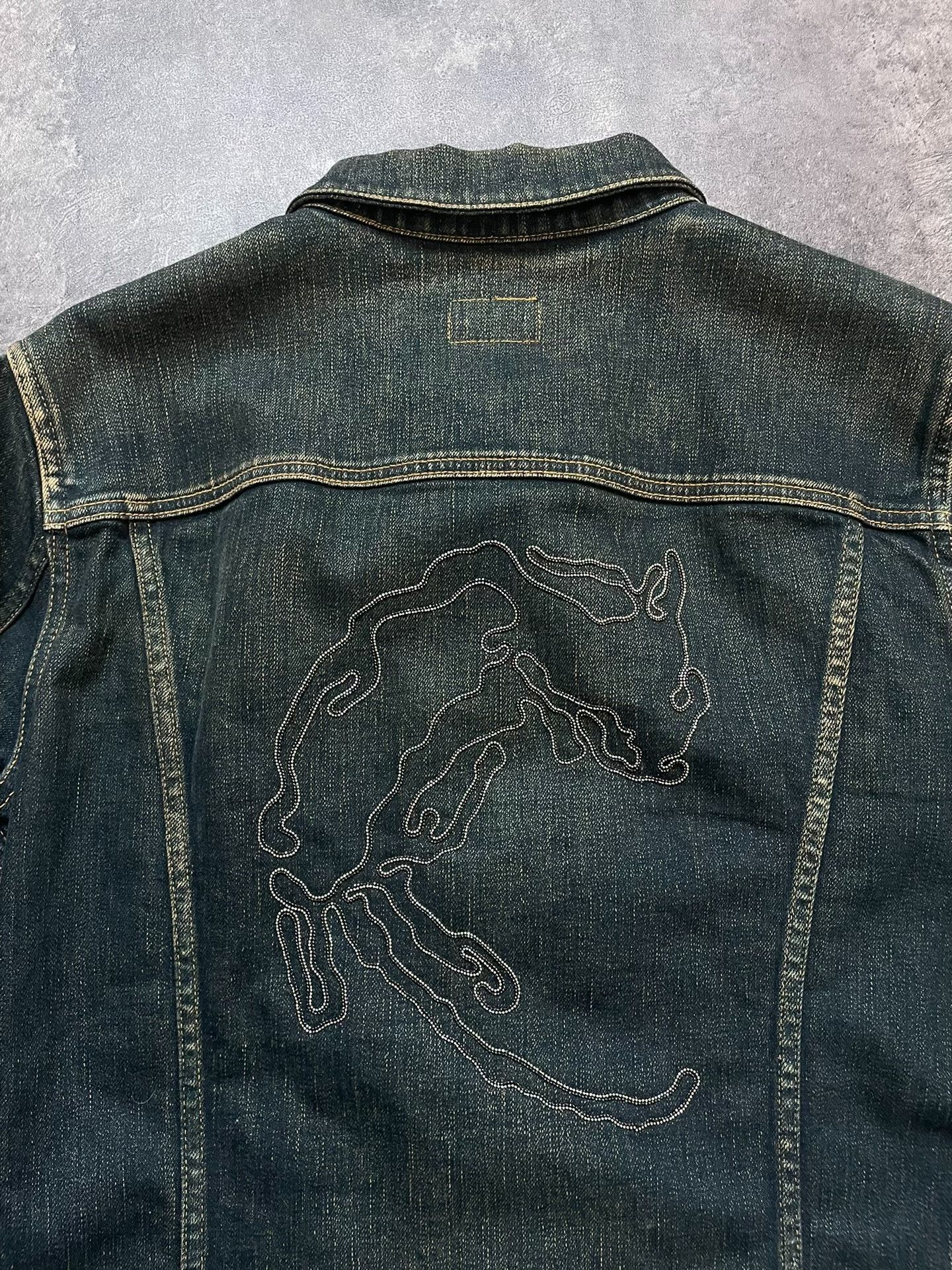 Saint Laurent Paris Saint Laurent Dark Blue Denim Jacket Size US XL / EU 56 / 4 - 8 Thumbnail