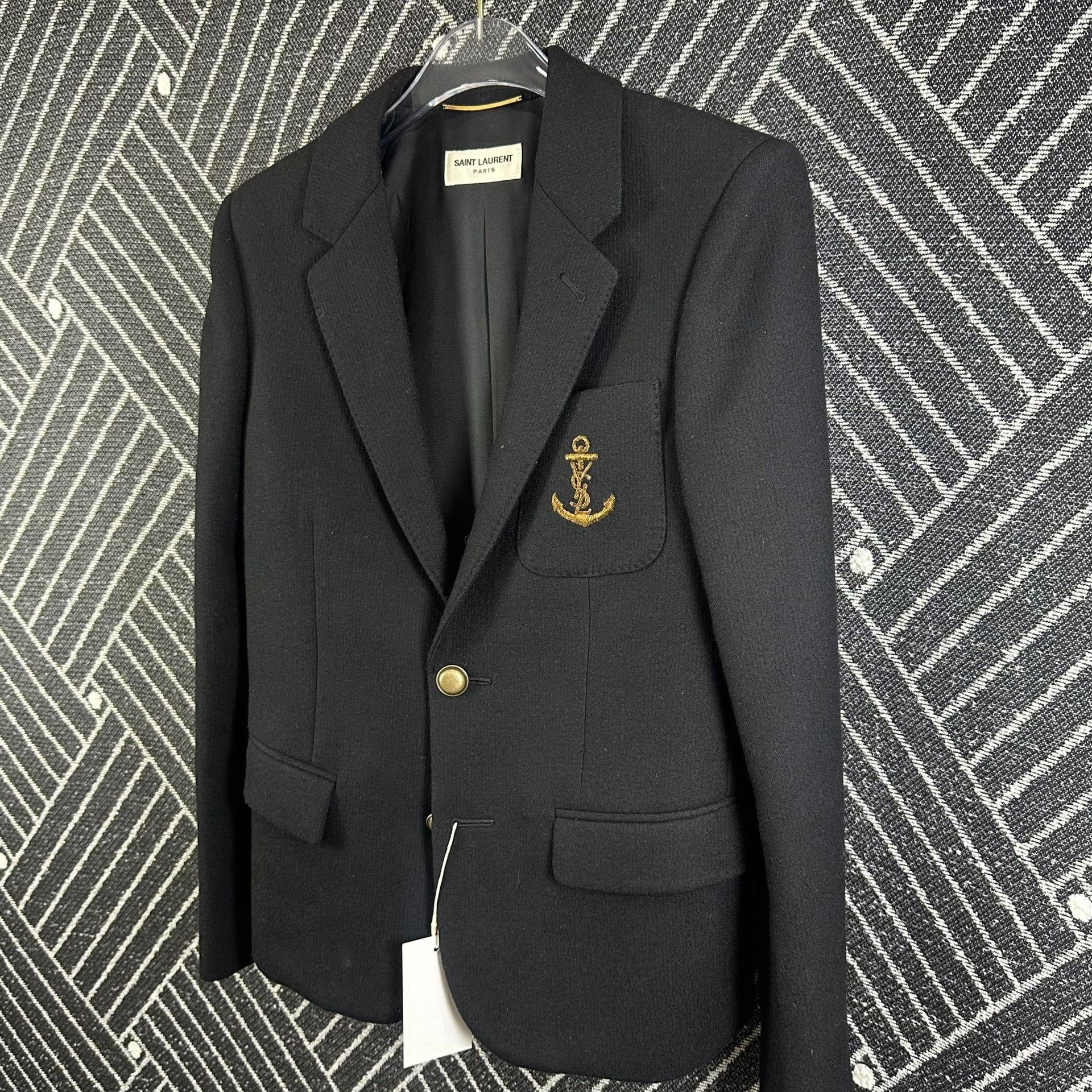 Saint Laurent Paris Saint Laurent Black Anchor Blazer Size XS / US 0-2 / IT 36-38 - 3 Thumbnail