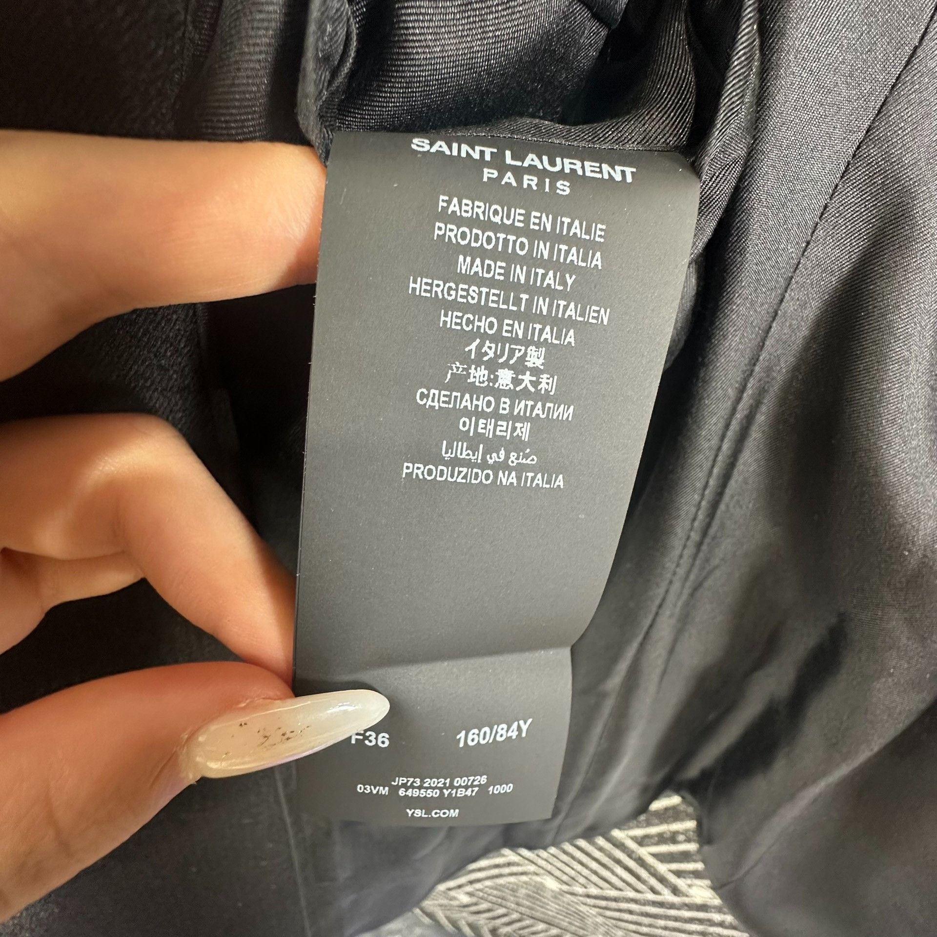 Saint Laurent Paris Saint Laurent Black Anchor Blazer Size XS / US 0-2 / IT 36-38 - 6 Thumbnail