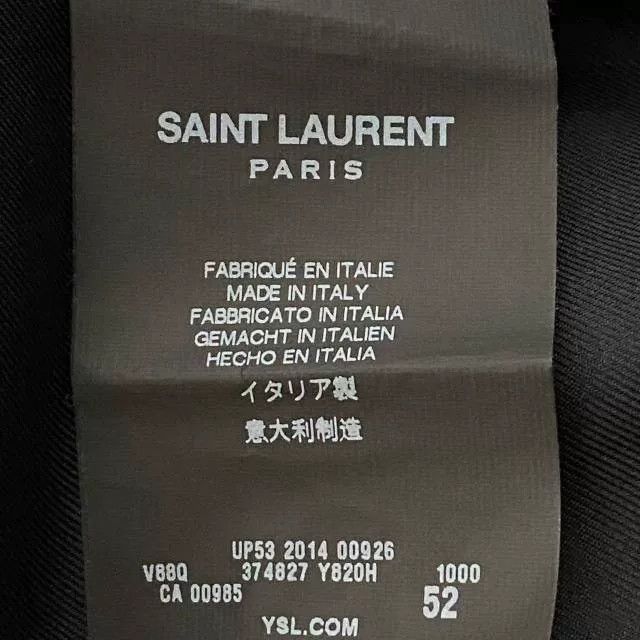 Saint Laurent Paris Saint Laurent Black Gold Satin Bomber Jacket Size US L / EU 52-54 / 3 - 4 Thumbnail