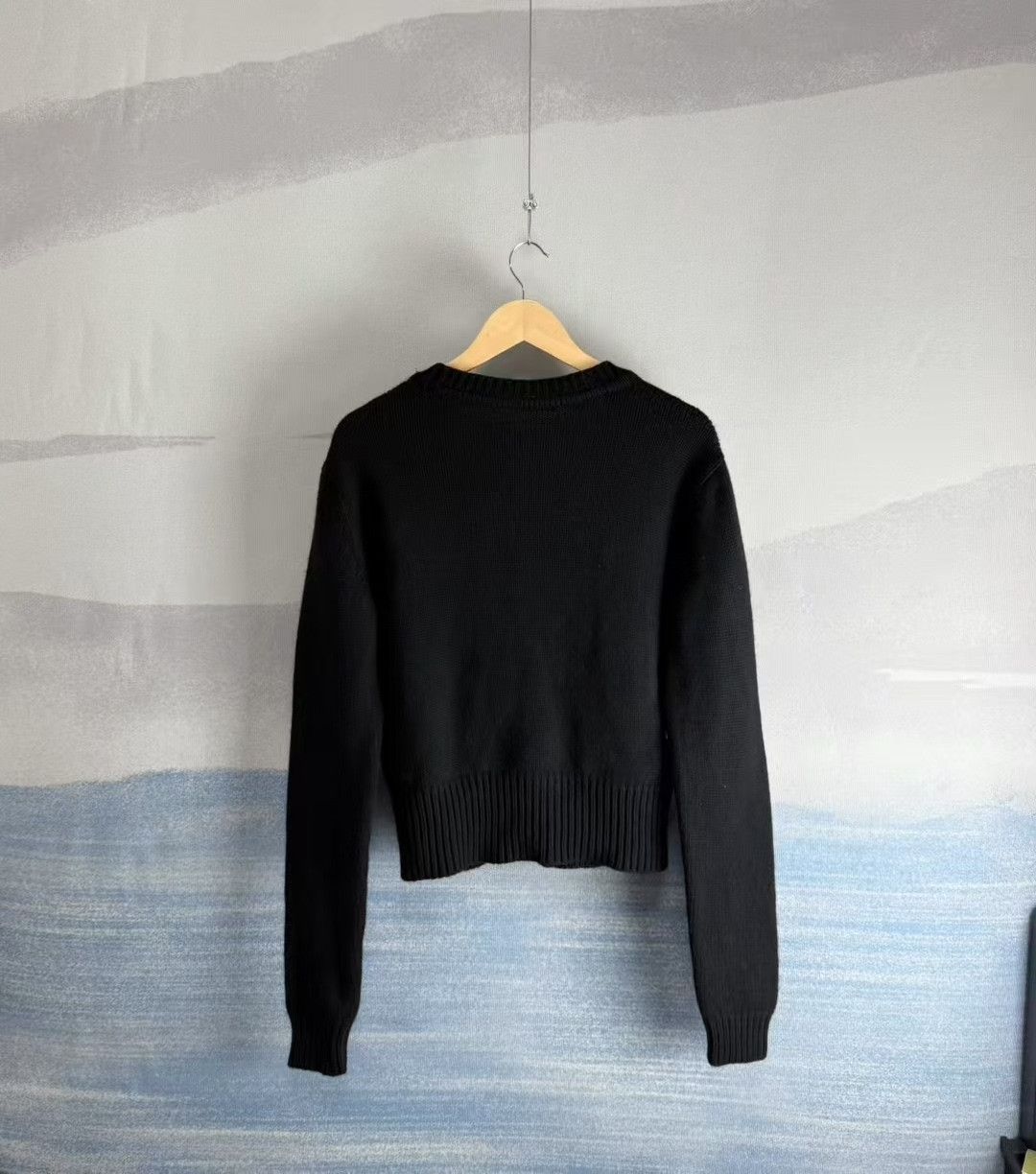 Saint Laurent Paris Saint Laurent Black Sequin Logo Cardigan Size XS / US 0-2 / IT 36-38 - 3 Thumbnail