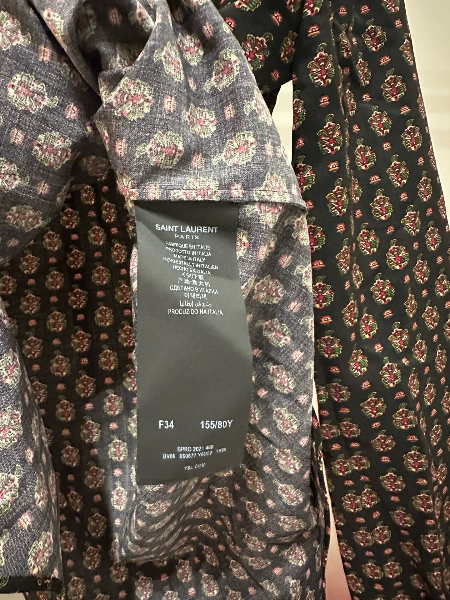 Saint Laurent Paris Saint Laurent Floral Ruffled Wool Blouse Size XXS / US 00 / IT 34 - 5 Thumbnail