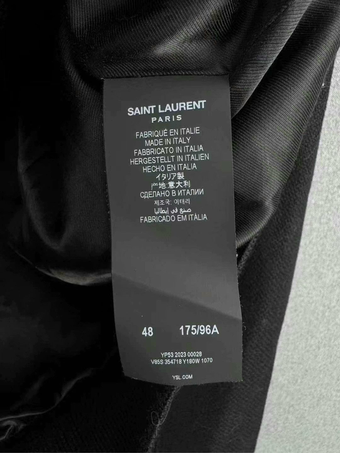 Saint Laurent Paris Saint Laurent Black White Varsity Jacket Size US M / EU 48-50 / 2 - 4 Thumbnail