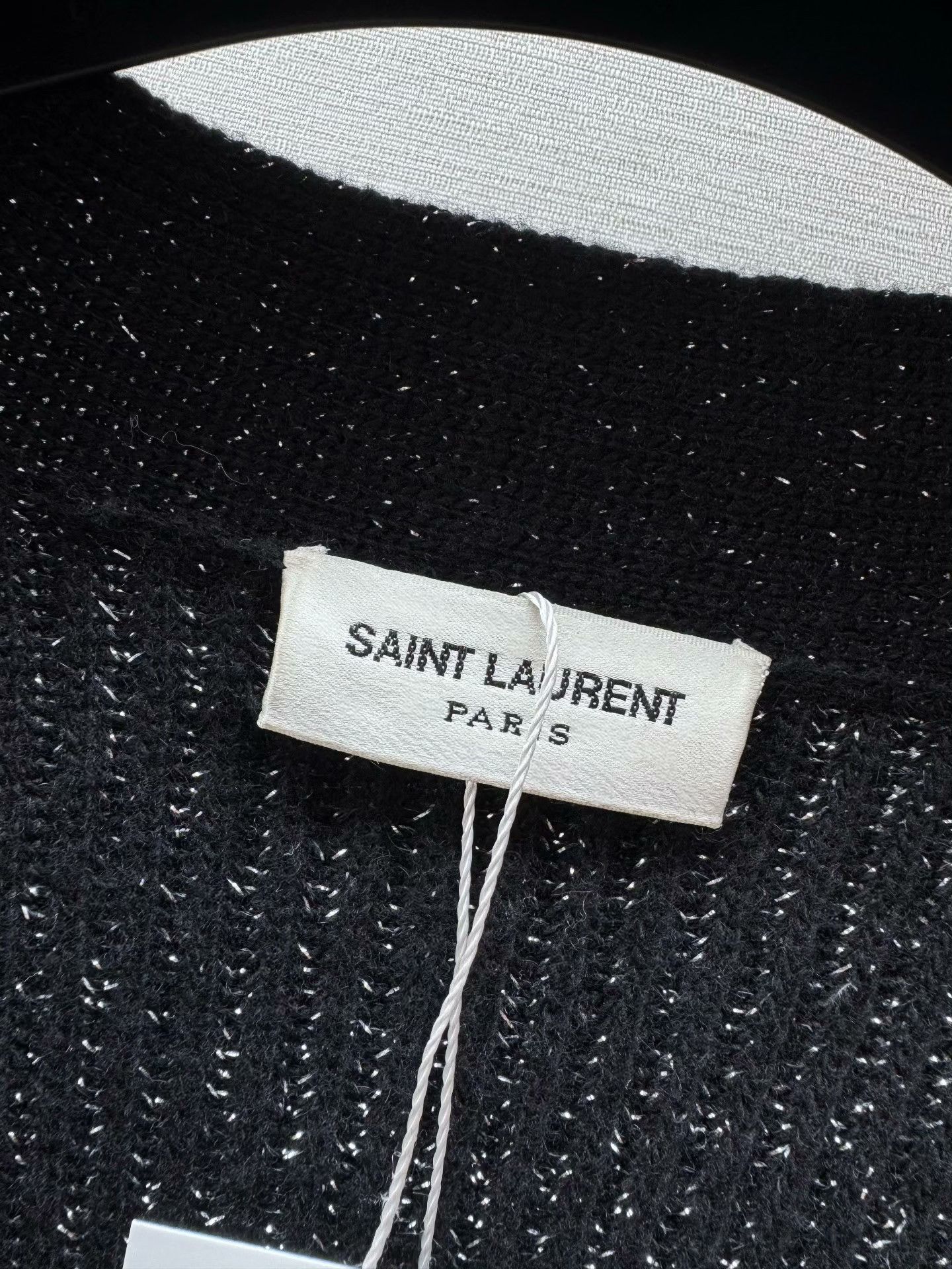 Saint Laurent Paris Saint Laurent Black Cardigan with Gold YSL Pin Size US XXL / EU 58 / 5 - 2 Thumbnail
