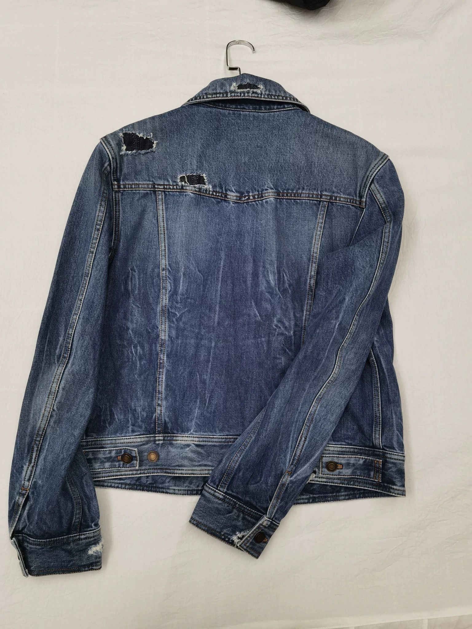 Saint Laurent Paris Saint Laurent Distressed Denim Jacket Size US L / EU 52-54 / 3 - 2 Thumbnail