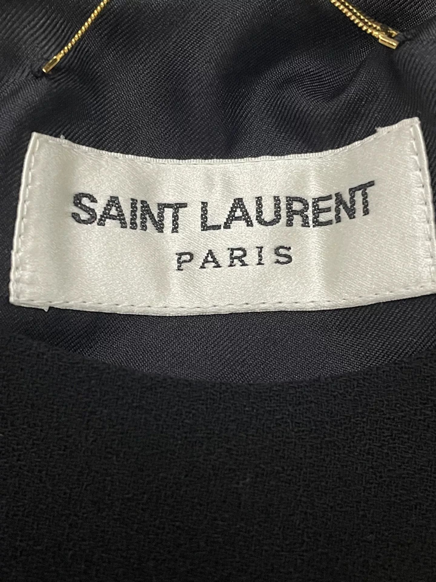Saint Laurent Paris Saint Laurent Classic Wool Black Dress Size M / US 6-8 / IT 42-44 - 3 Thumbnail