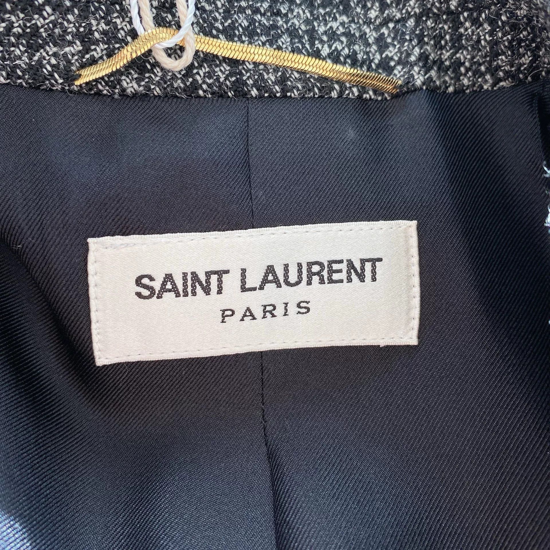 Saint Laurent Paris Saint Laurent Gray Houndstooth Blazer Size XS / US 0-2 / IT 36-38 - 5 Thumbnail