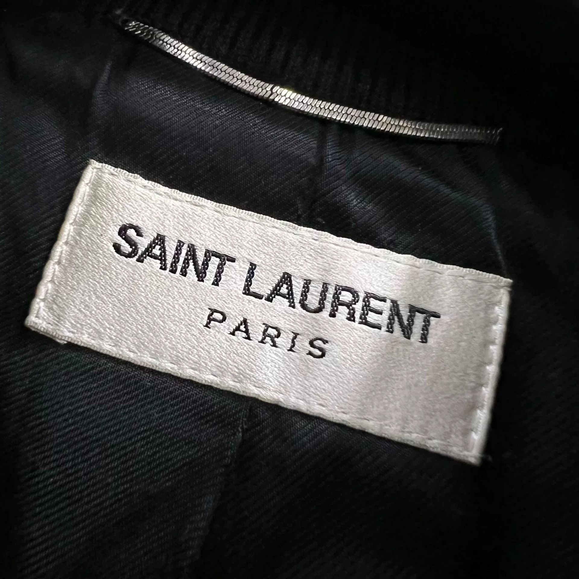 Saint Laurent Paris Saint Laurent Black Striped Baseball Jacket Size US L / EU 52-54 / 3 - 2 Thumbnail